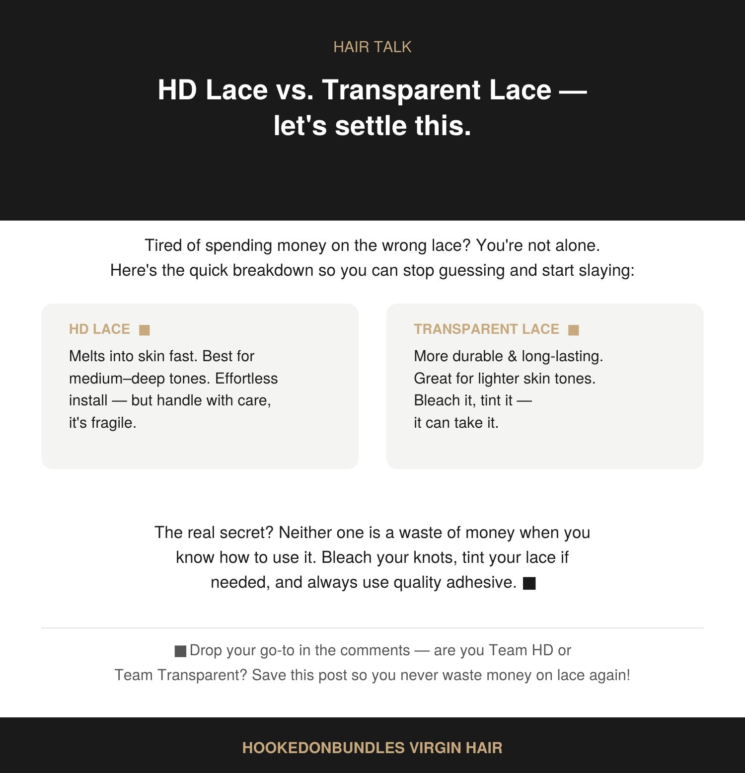 HD vs. Transparent Lace: Which One Is Actually Worth Your Money? HookedOnBundles Virgin Hair