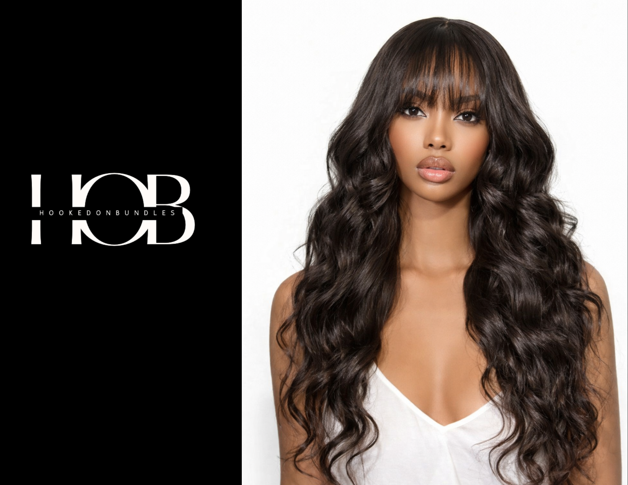 Loose Body Wave Glueless 7x6 Closure HD Lace Human Hair Wig with Bangs Pre-Cut Lace