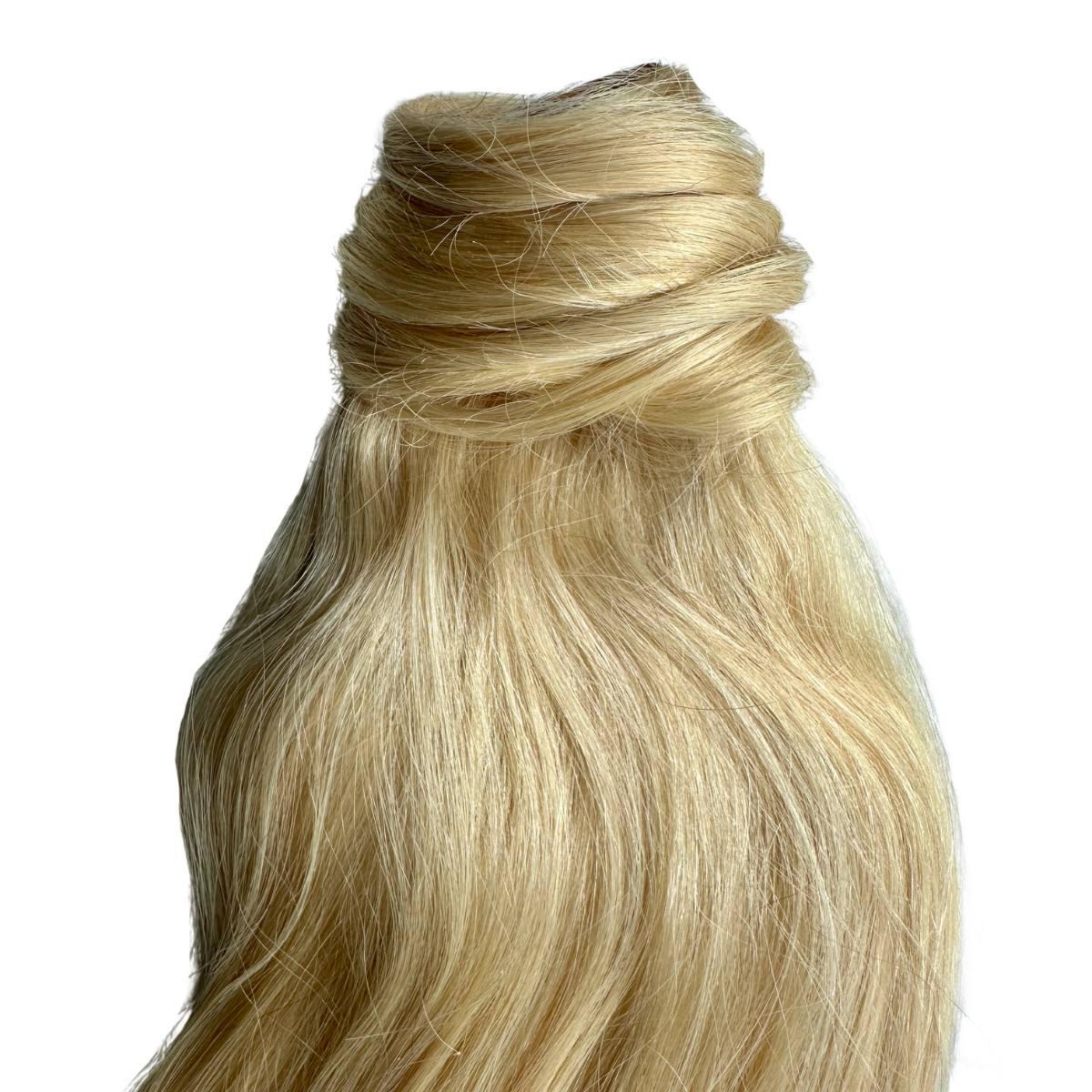 20" Bleach Blonde 100% Human Hair Ponytail Extension - HookedOnBundles Virgin Hair HookedOnBundles Virgin Hair