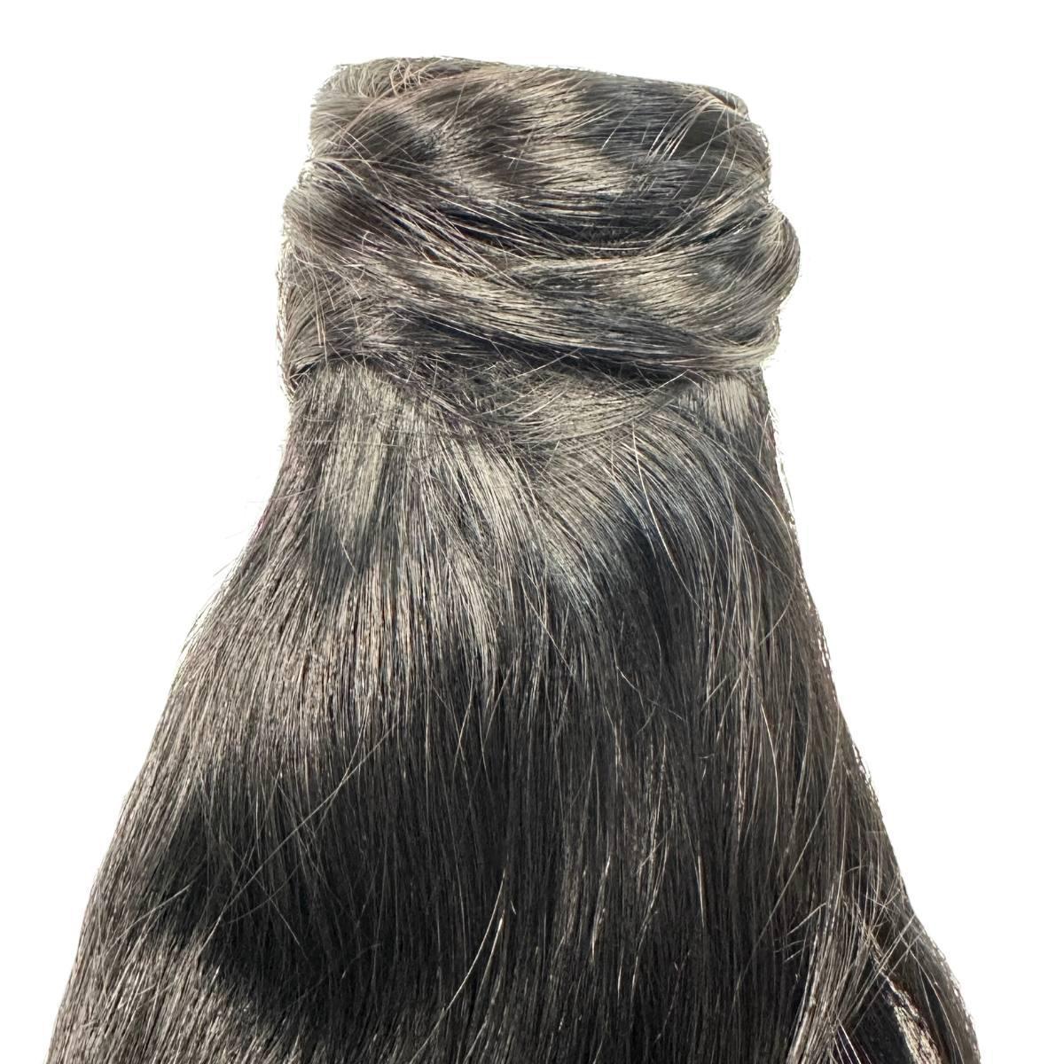 20" Jet Black 100% Human Hair Ponytail Extension - HookedOnBundles Virgin Hair HookedOnBundles Virgin Hair