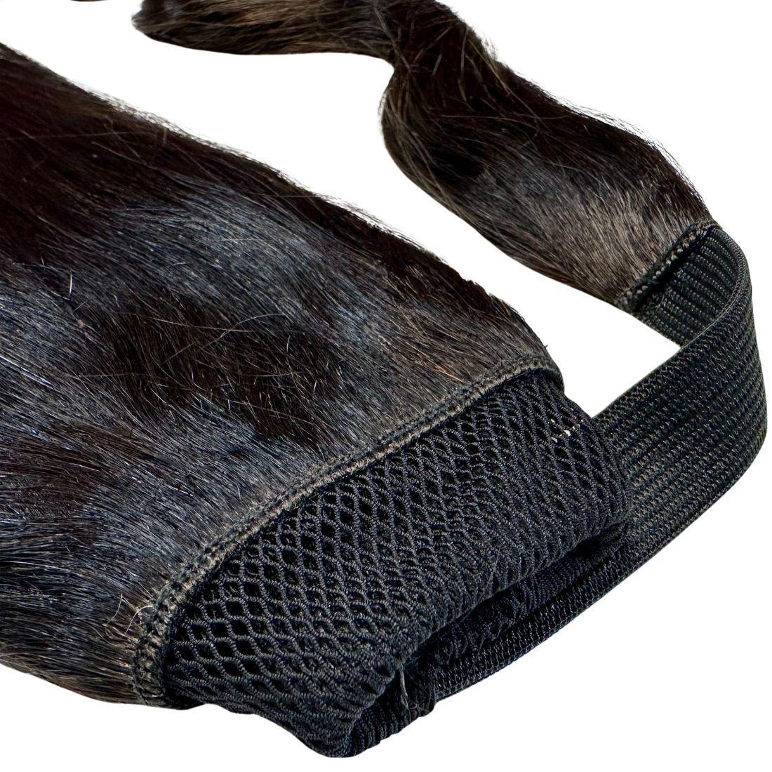 20" Natural Black 100% Human Hair Ponytail Extension - HookedOnBundles Virgin Hair HookedOnBundles Virgin Hair