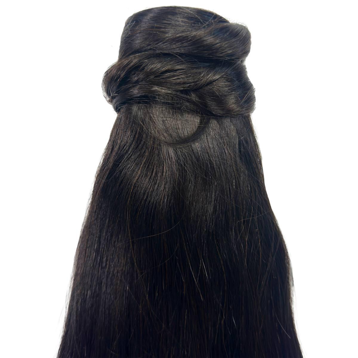 20" Natural Black 100% Human Hair Ponytail Extension - HookedOnBundles Virgin Hair HookedOnBundles Virgin Hair
