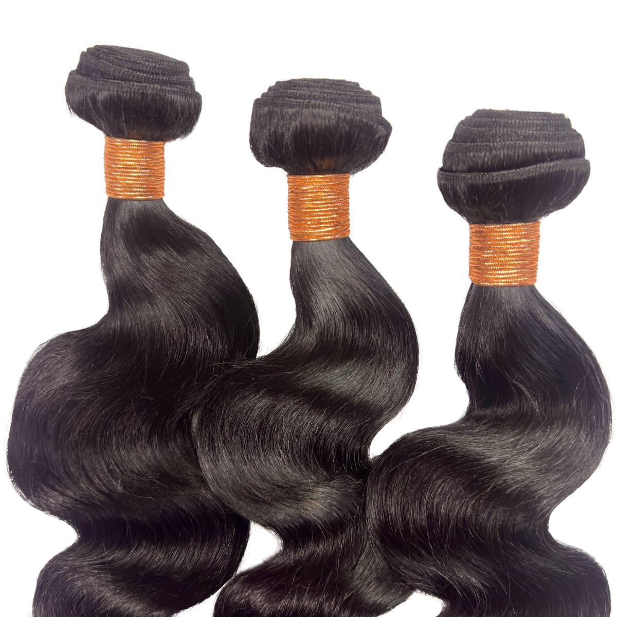 Jet Black Body Wave Bundle Deals HookedOnBundles Virgin Hair