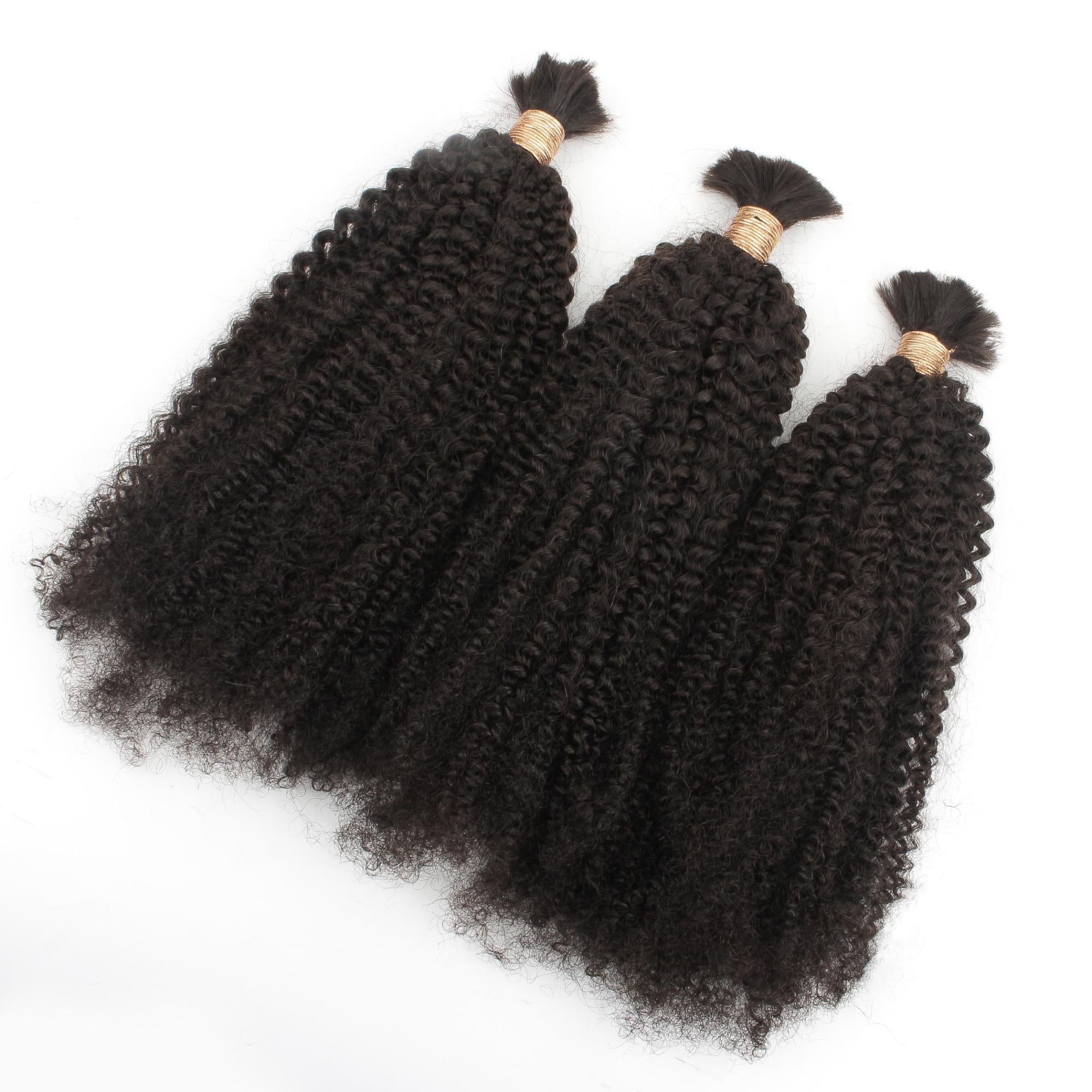 Afro Kinky Bulk 100% Human Braiding Hair HookedOnBundles Virgin Hair