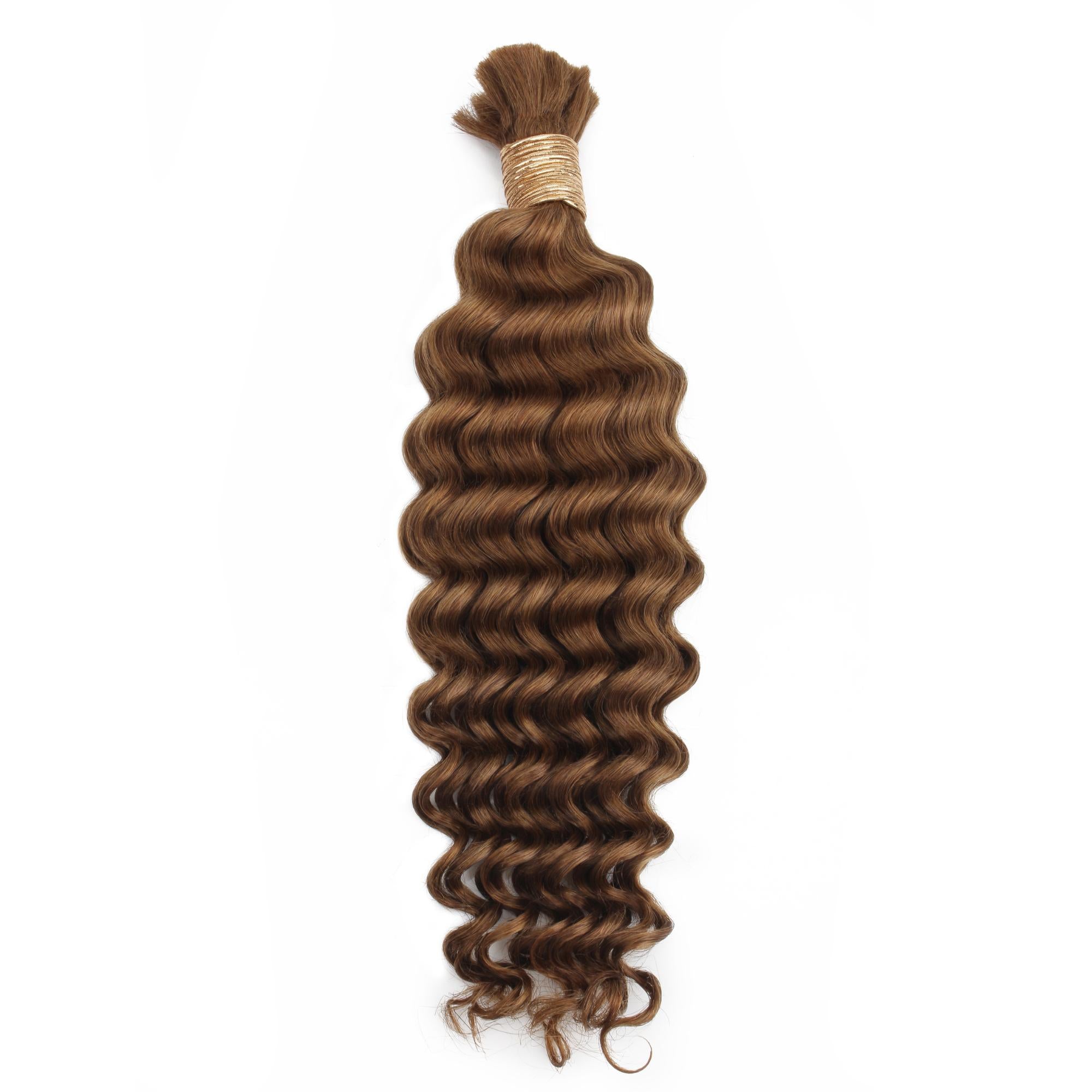 Auburn Deep Wave Bulk 100% Human Braiding Hair HookedOnBundles Virgin Hair