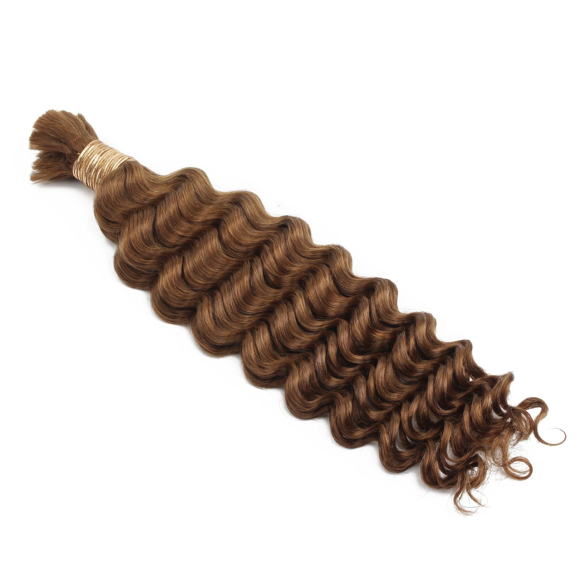 Auburn Deep Wave Bulk 100% Human Braiding Hair HookedOnBundles Virgin Hair