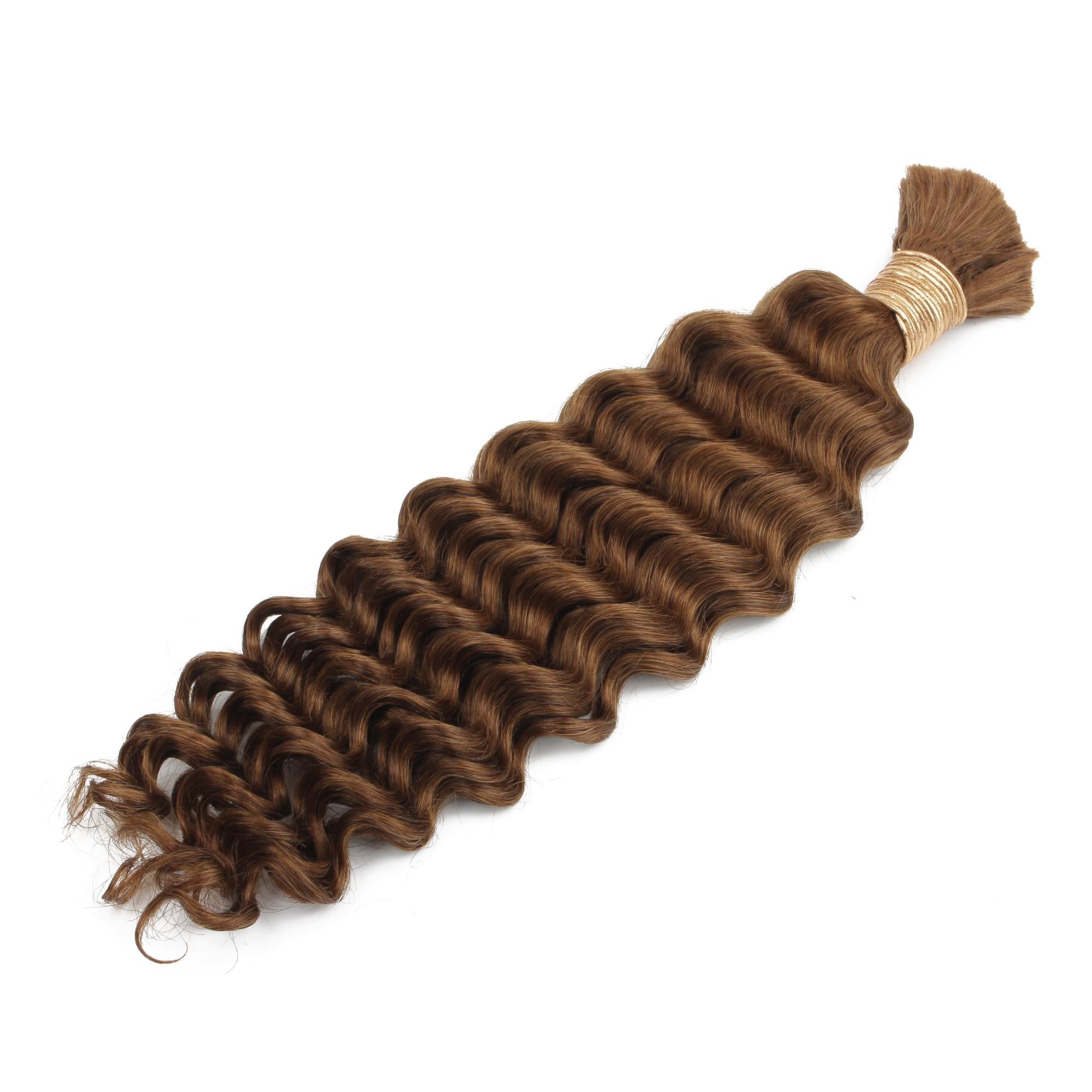 Auburn Deep Wave Bulk 100% Human Braiding Hair HookedOnBundles Virgin Hair