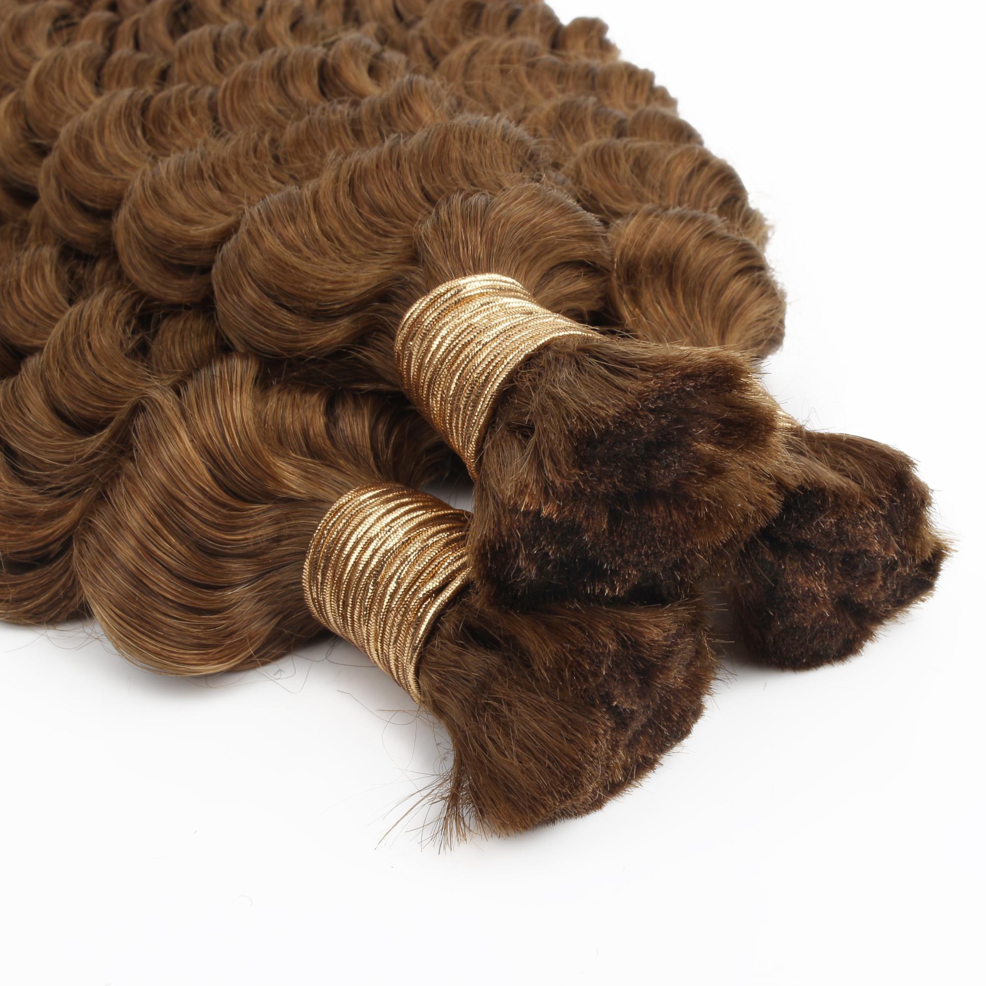 Auburn Deep Wave Bulk 100% Human Braiding Hair HookedOnBundles Virgin Hair