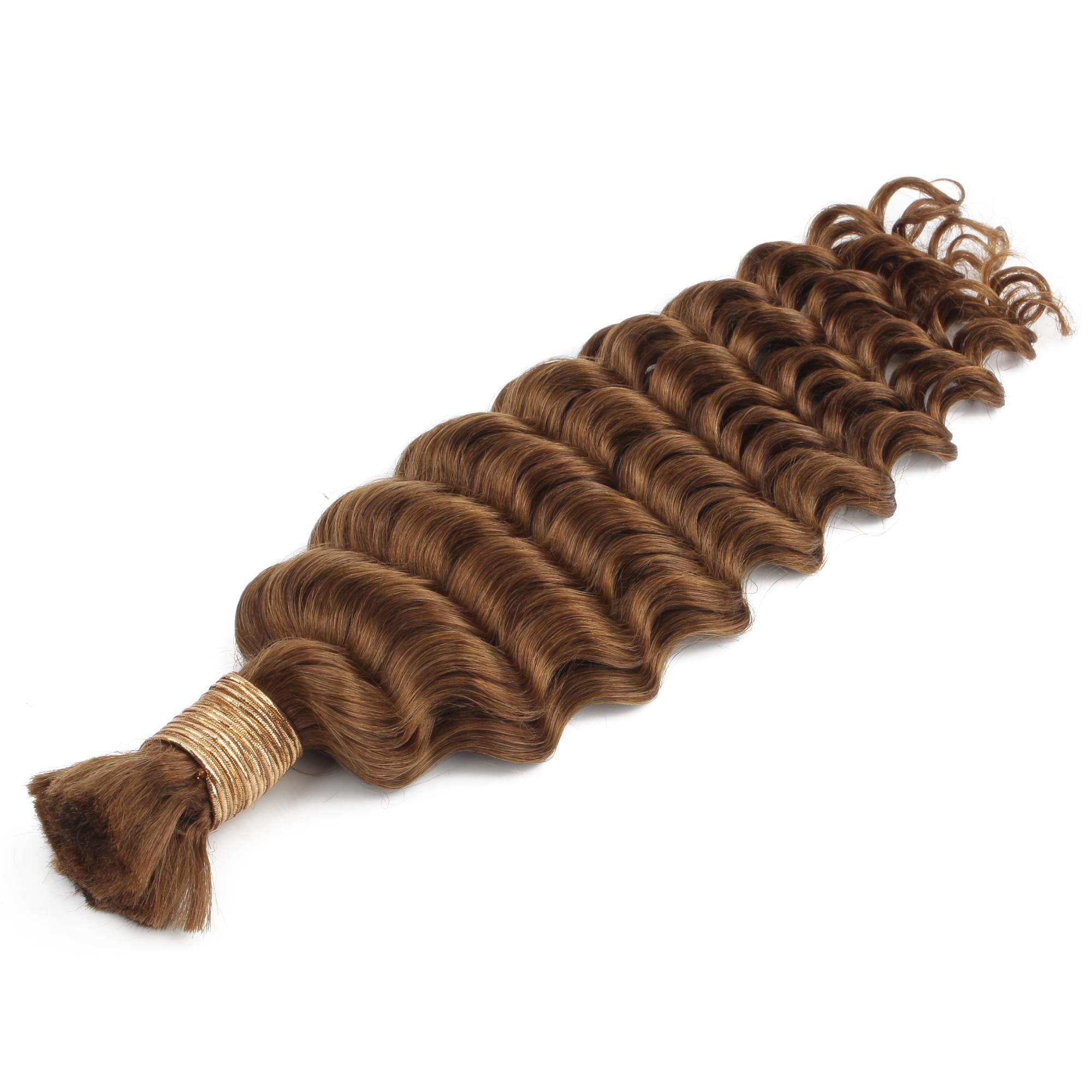 Auburn Deep Wave Bulk 100% Human Braiding Hair HookedOnBundles Virgin Hair
