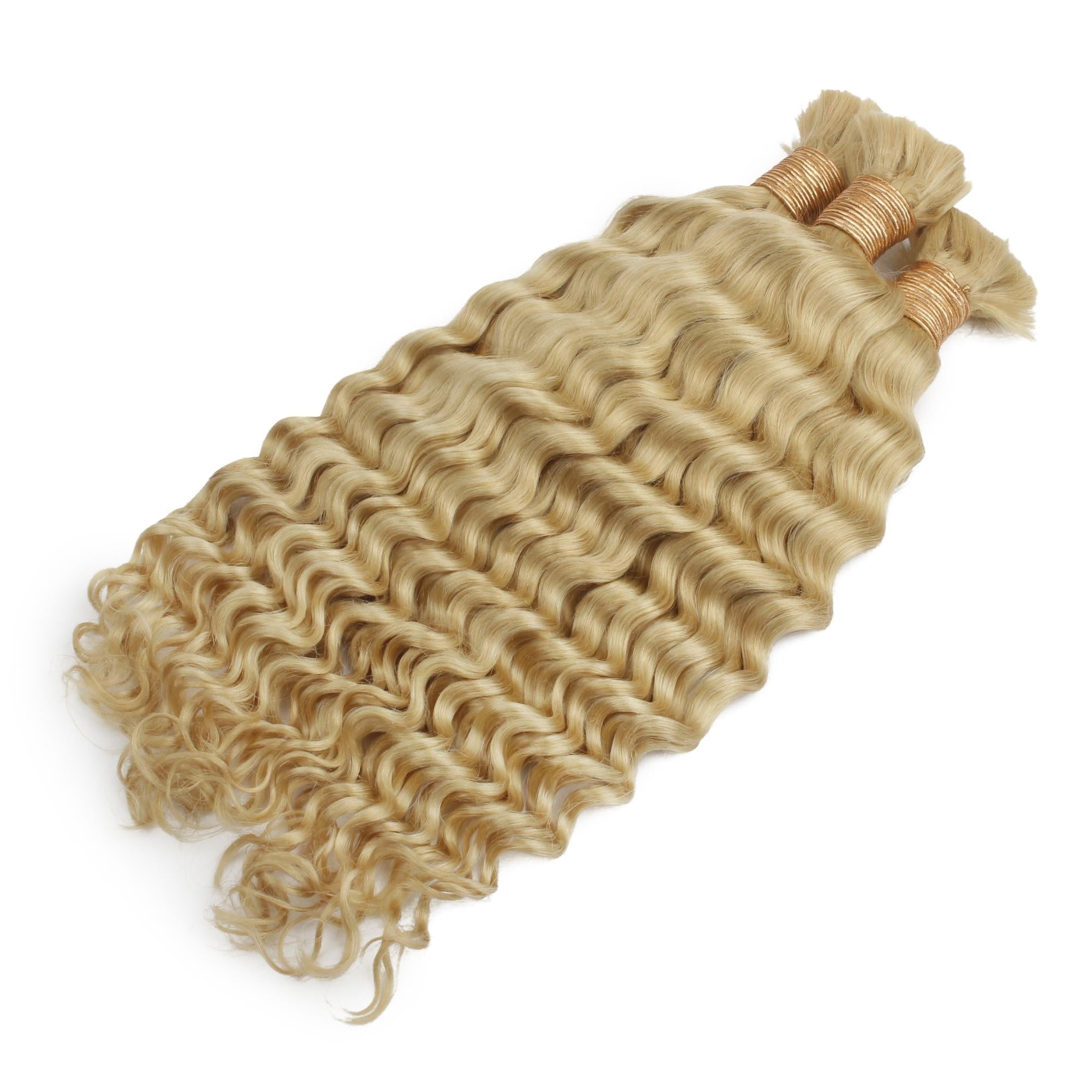 Blonde Deep Wave Bulk 100% Human Braiding Hair HookedOnBundles Virgin Hair
