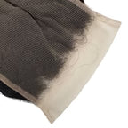 Textured brown fabric with a white border HookedOnBundles Virgin Hair
