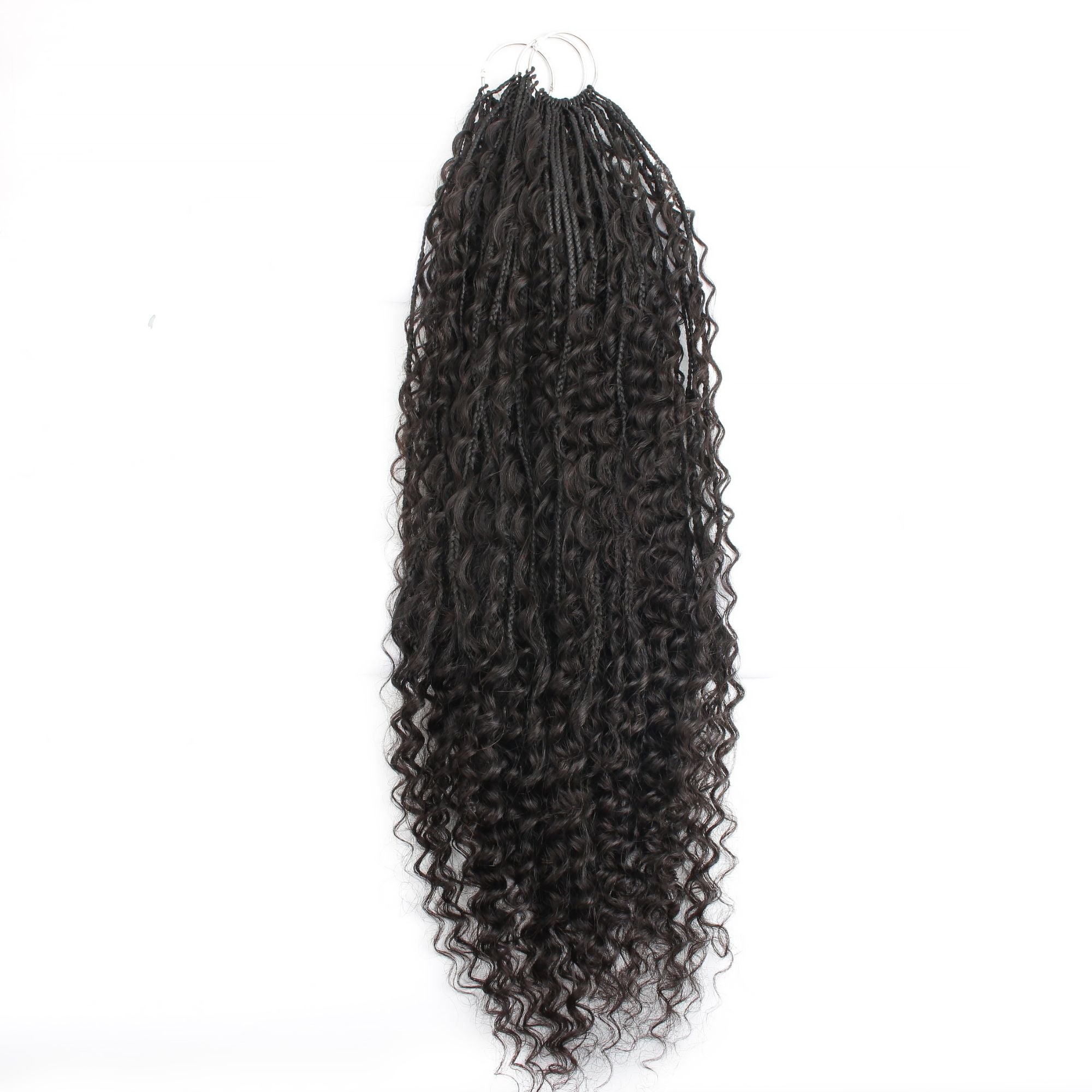 Deep Wave Boho Braids with Human Hair Blend HookedOnBundles Virgin Hair