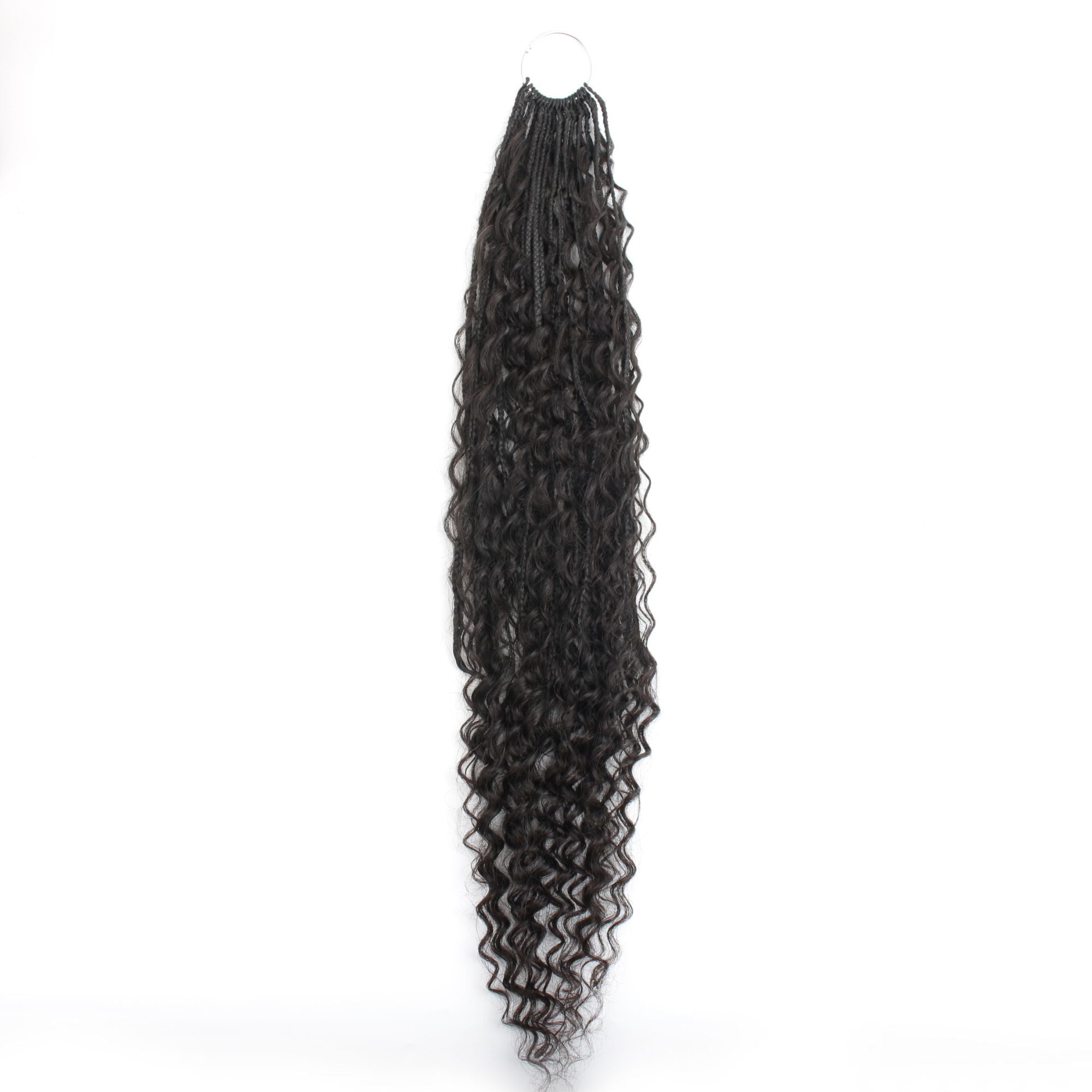 Deep Wave Boho Braids with Human Hair Blend HookedOnBundles Virgin Hair
