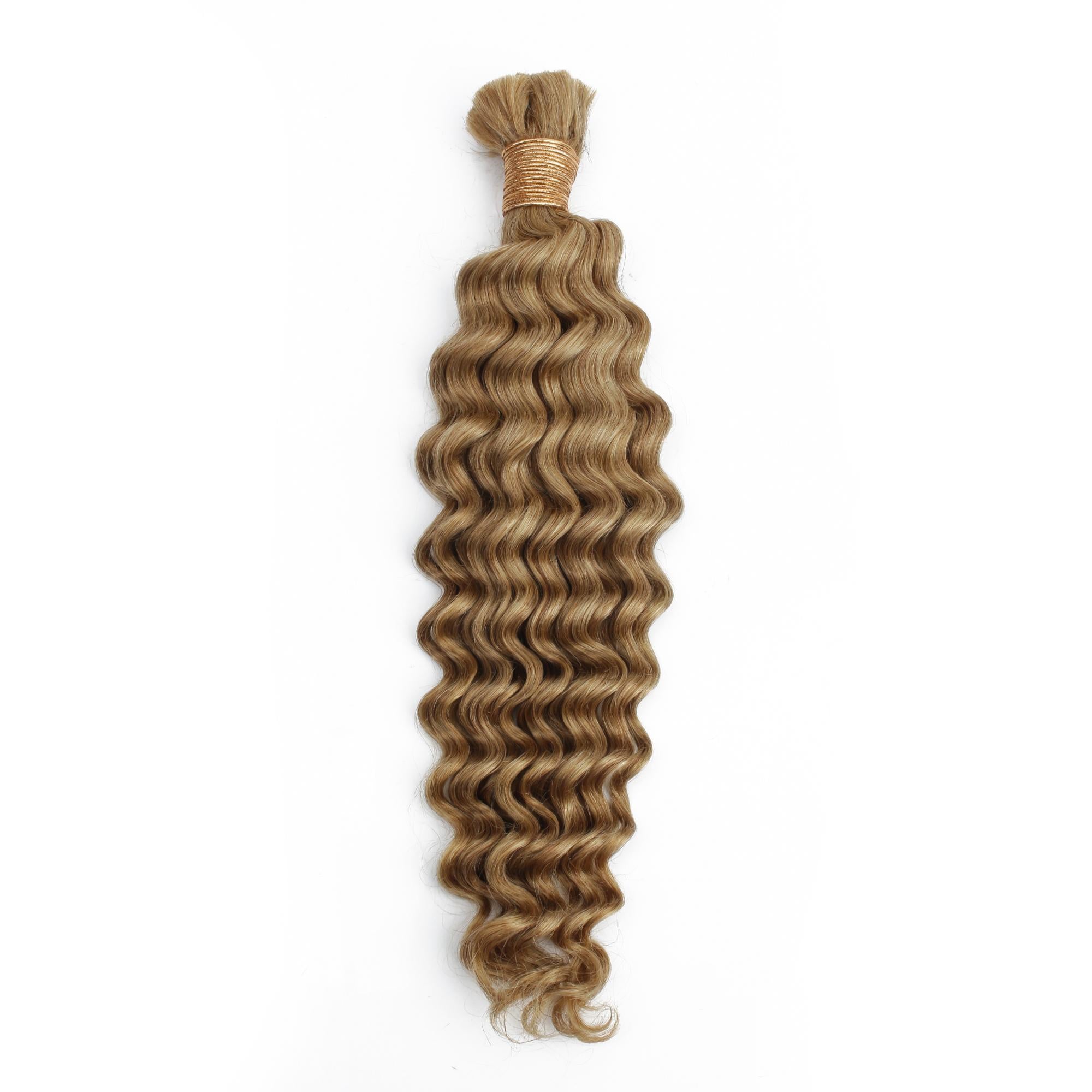 Honey Blonde Deep Wave 27 Bulk 100% Human Braiding Hair HookedOnBundles Virgin Hair