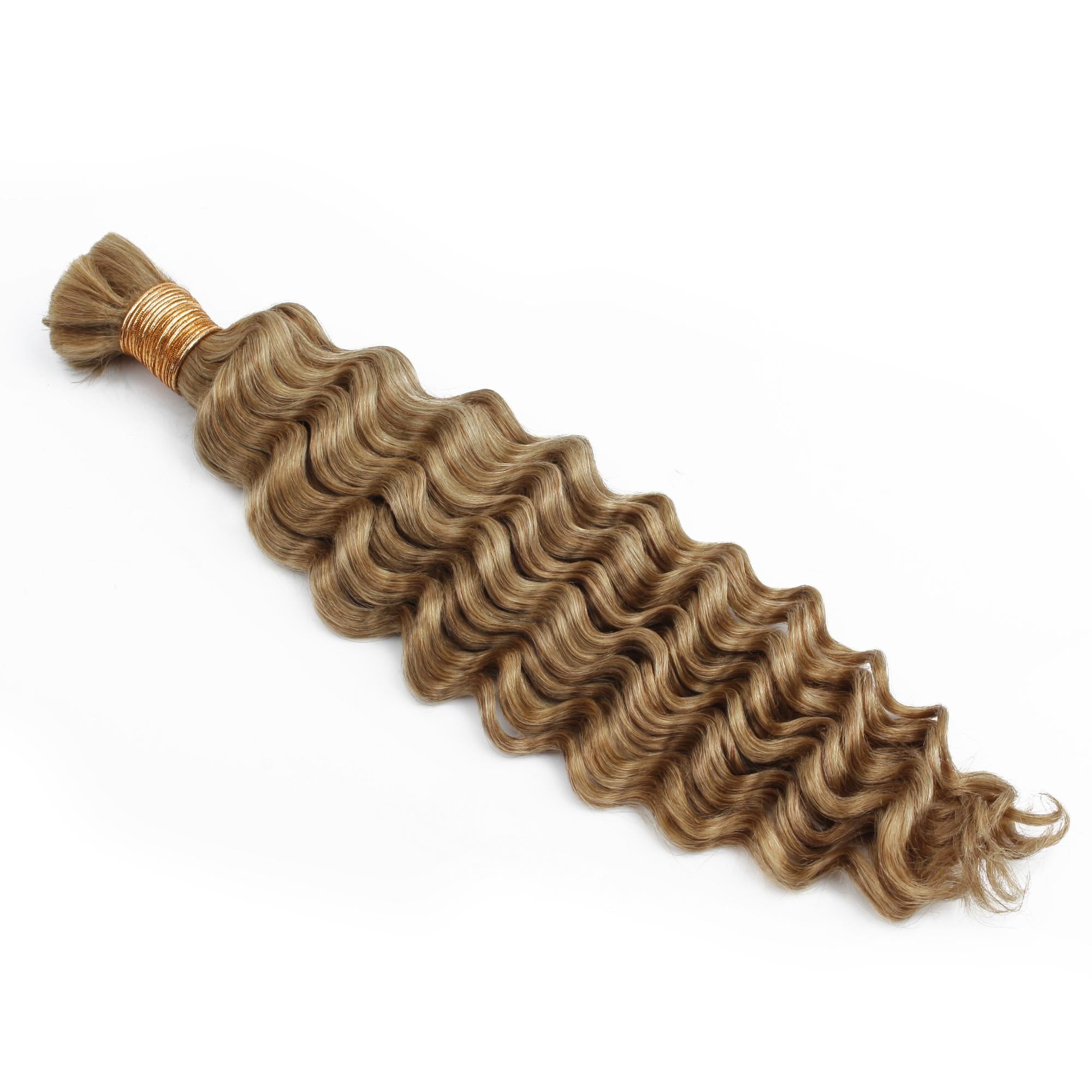 Honey Blonde Deep Wave 27 Bulk 100% Human Braiding Hair HookedOnBundles Virgin Hair