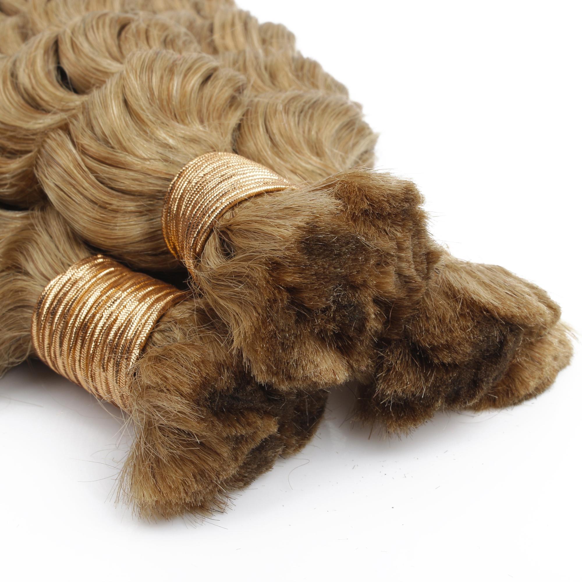 Honey Blonde Deep Wave 27 Bulk 100% Human Braiding Hair HookedOnBundles Virgin Hair