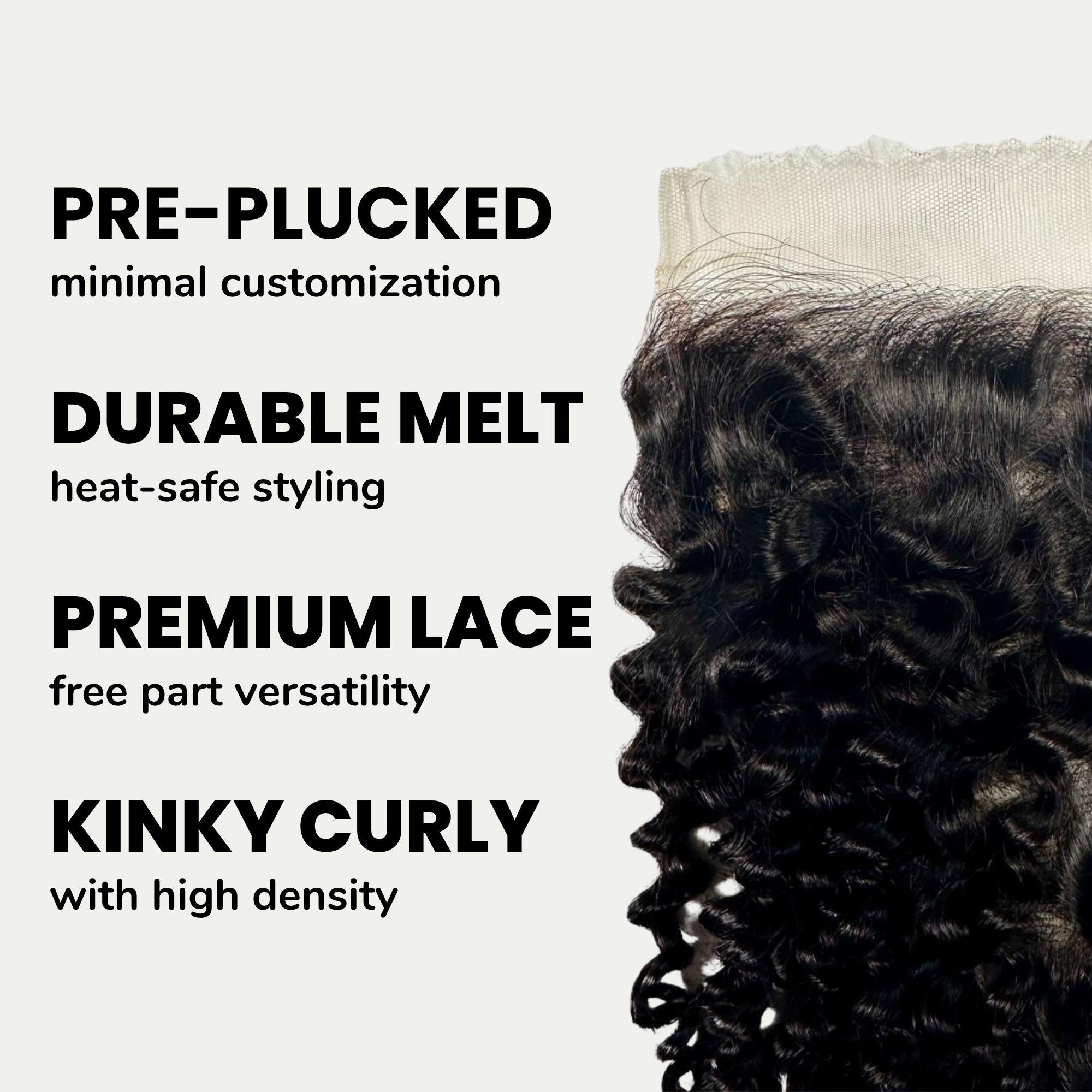 Kinky Curly 7x7 HD Lace Human Hair Closure HookedOnBundles Virgin Hair