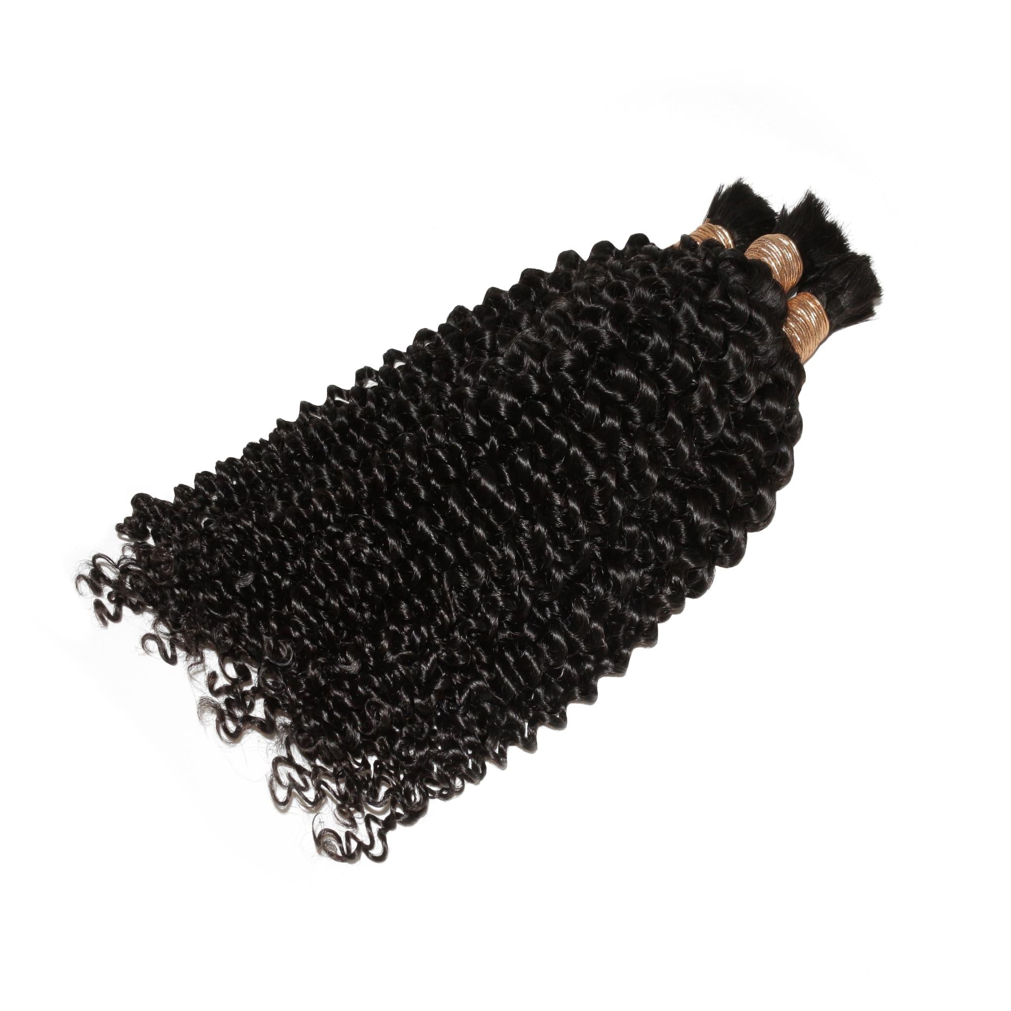 Kinky Curly Bulk 100% Human Braiding Hair HookedOnBundles Virgin Hair