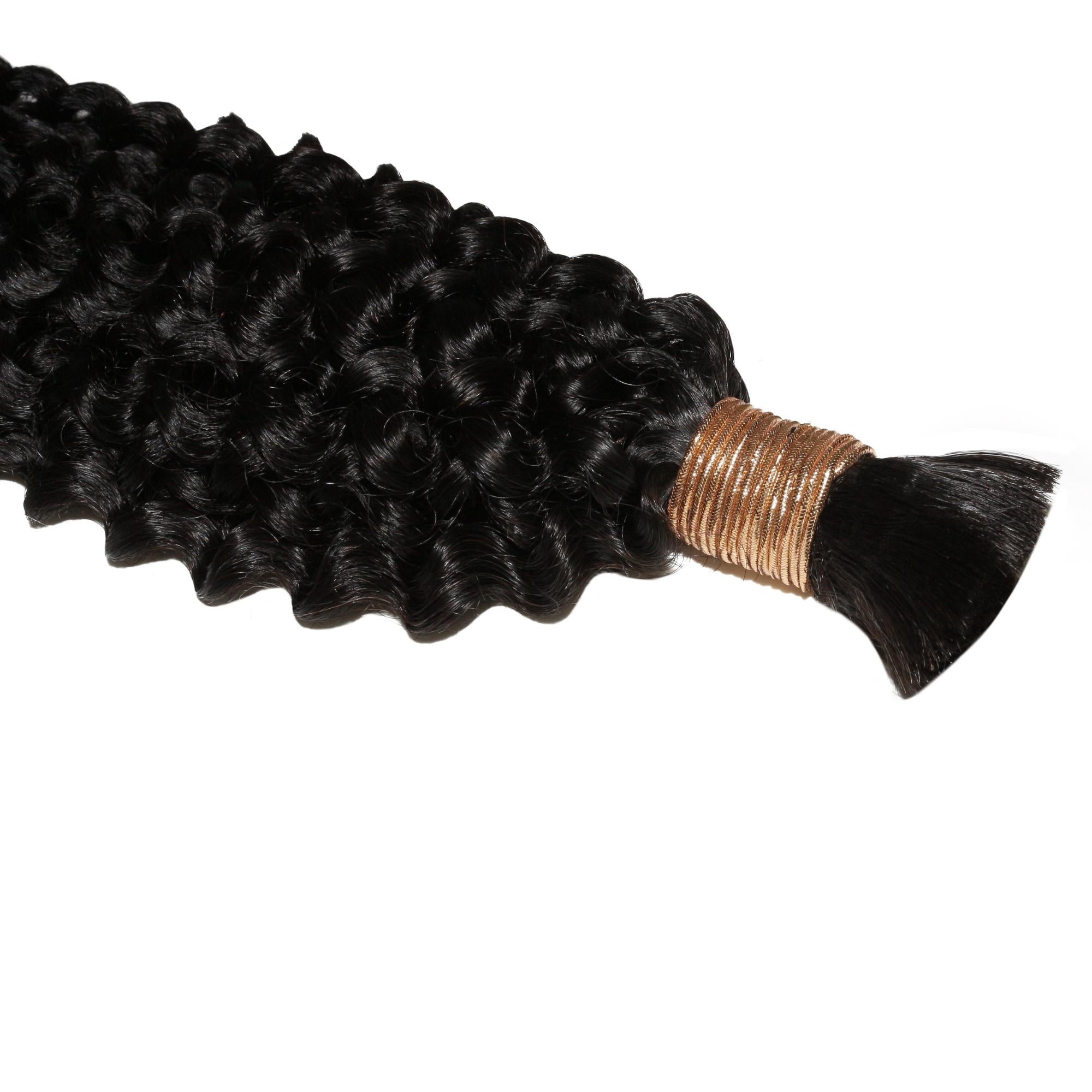 Kinky Curly Bulk 100% Human Braiding Hair HookedOnBundles Virgin Hair
