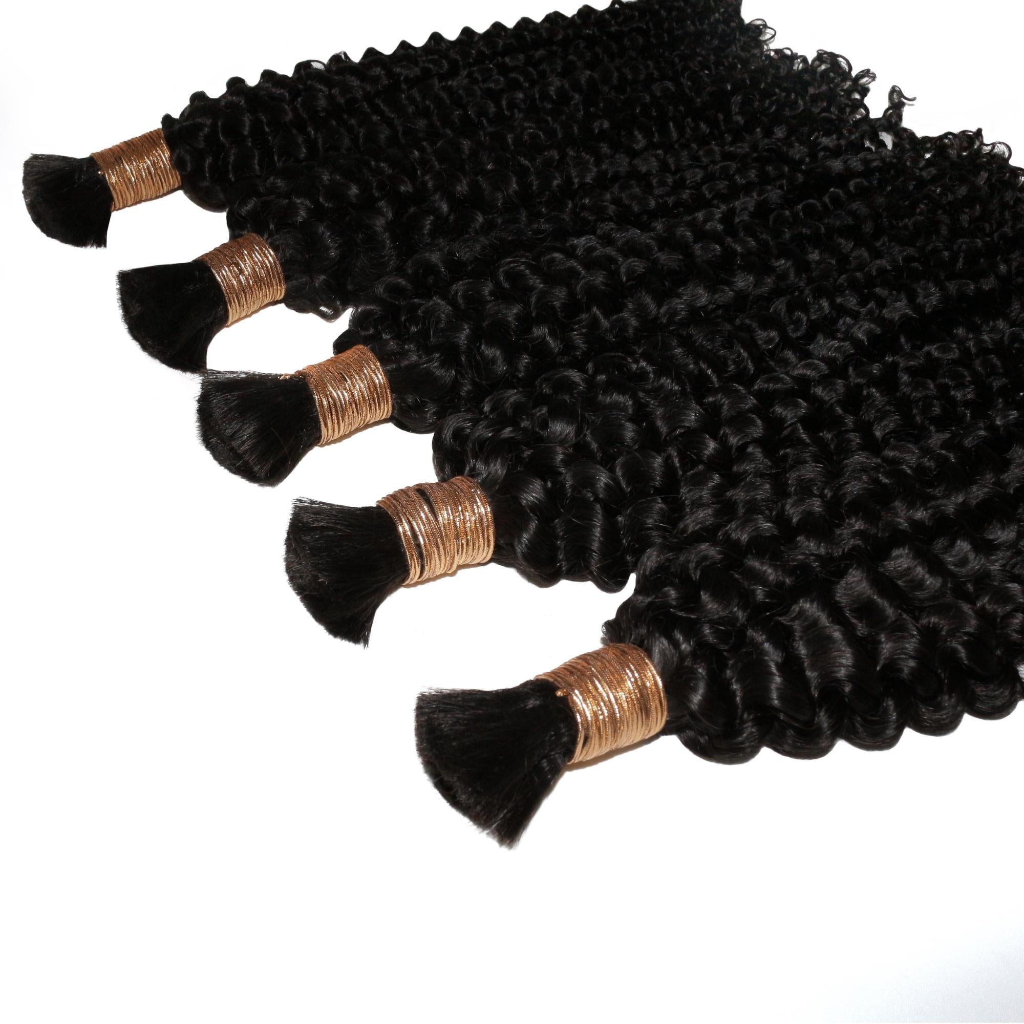 Kinky Curly Bulk 100% Human Braiding Hair HookedOnBundles Virgin Hair