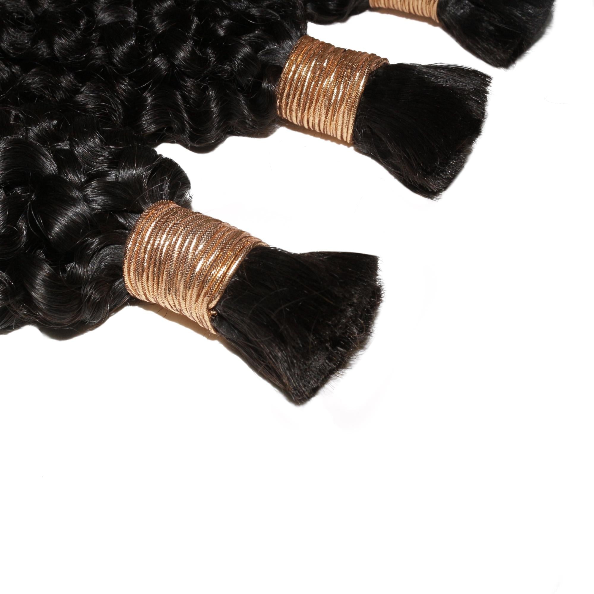 Kinky Curly Bulk 100% Human Braiding Hair HookedOnBundles Virgin Hair