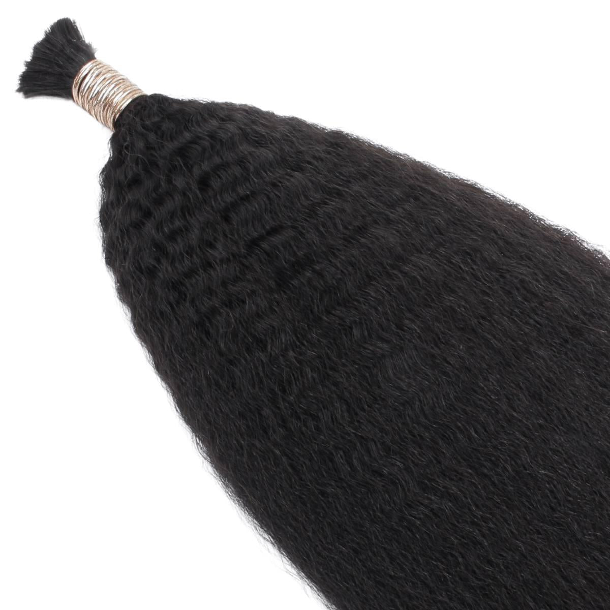 Kinky Straight Bulk 100% Human Braiding Hair HookedOnBundles Virgin Hair