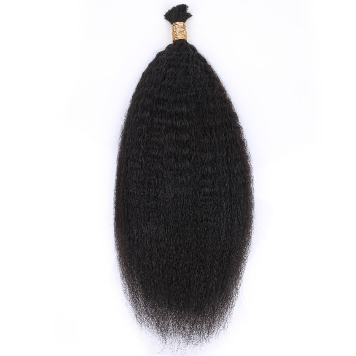 Kinky Straight Bulk 100% Human Braiding Hair HookedOnBundles Virgin Hair