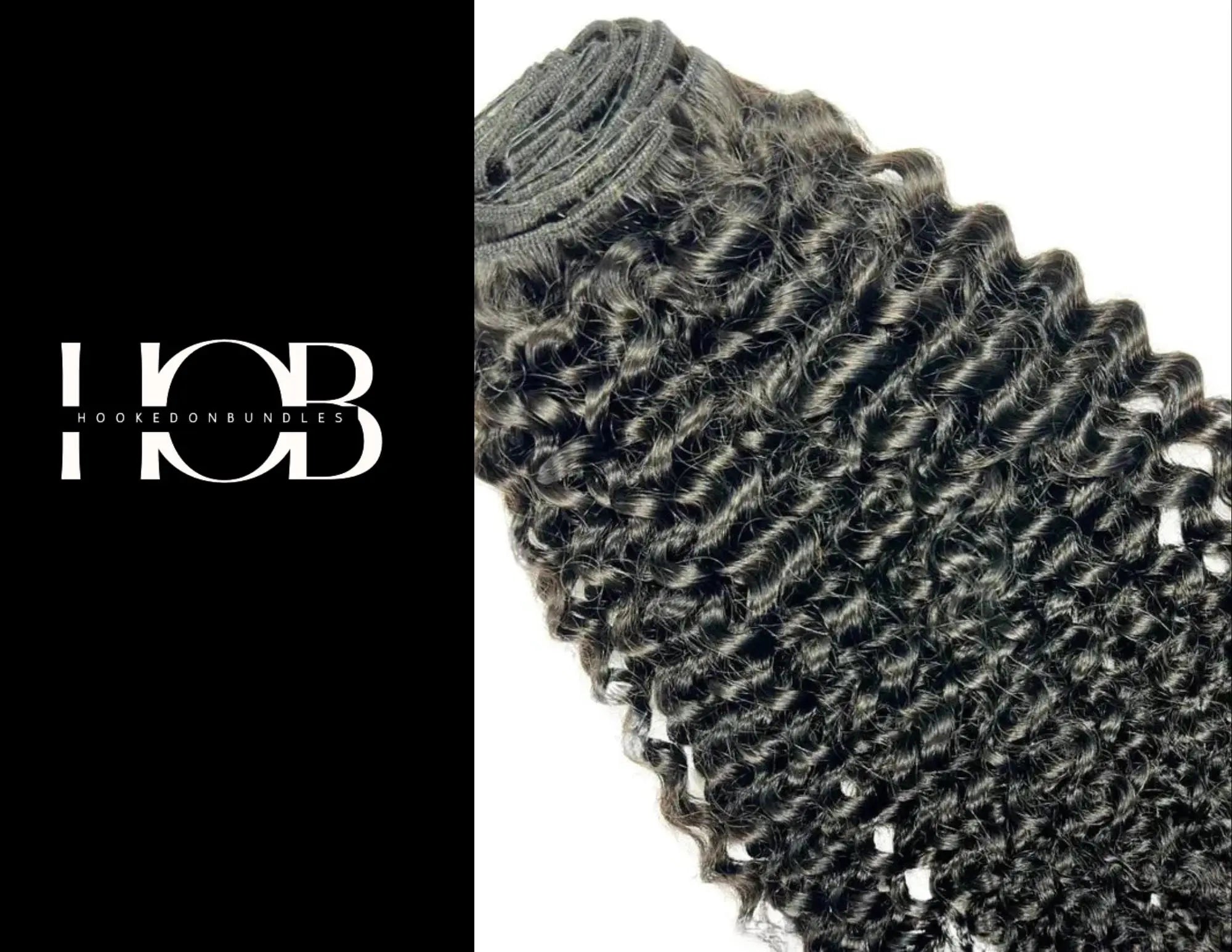 Kinky curly hair extensions HookedOnBundles Virgin Hair