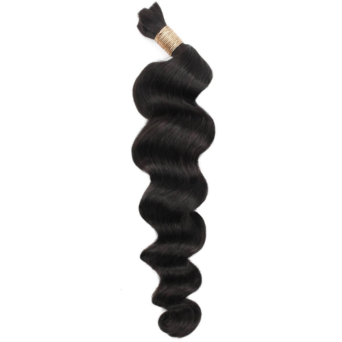 Loose Wave Bulk 100% Human Braiding Hair HookedOnBundles Virgin Hair