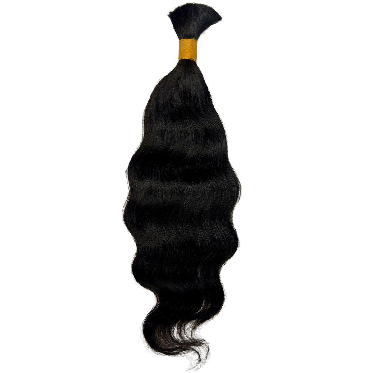 Raw Indian Wavy Bulk 100% Human Braiding Hair HookedOnBundles Virgin Hair