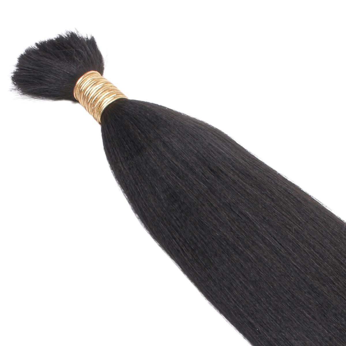 Yaki Straight Bulk 100% Human Braiding Hair HookedOnBundles Virgin Hair