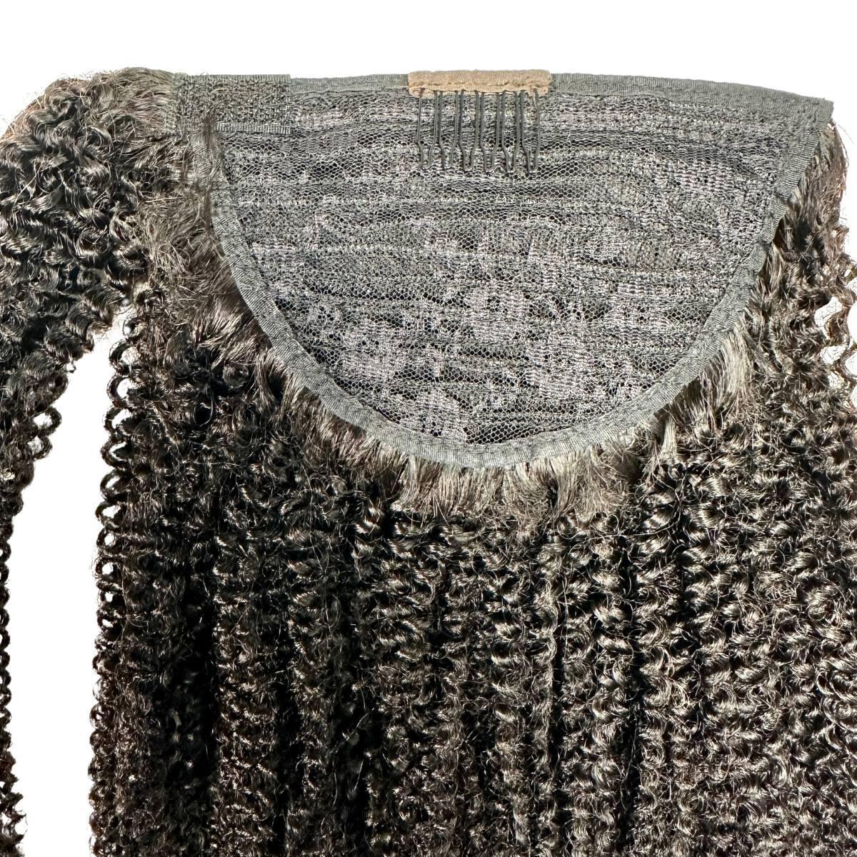 Afro Kinky Curly 100% Human Hair Ponytail Extension - HookedOnBundles Virgin Hair HookedOnBundles Virgin Hair