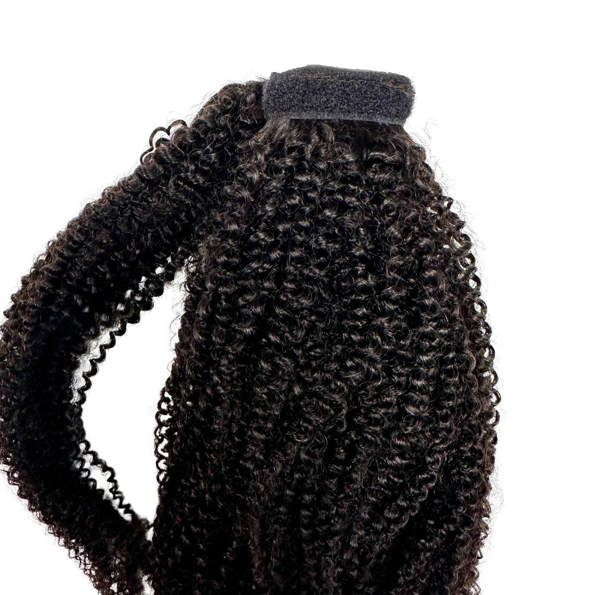 Afro Kinky Curly 100% Human Hair Ponytail Extension - HookedOnBundles Virgin Hair HookedOnBundles Virgin Hair