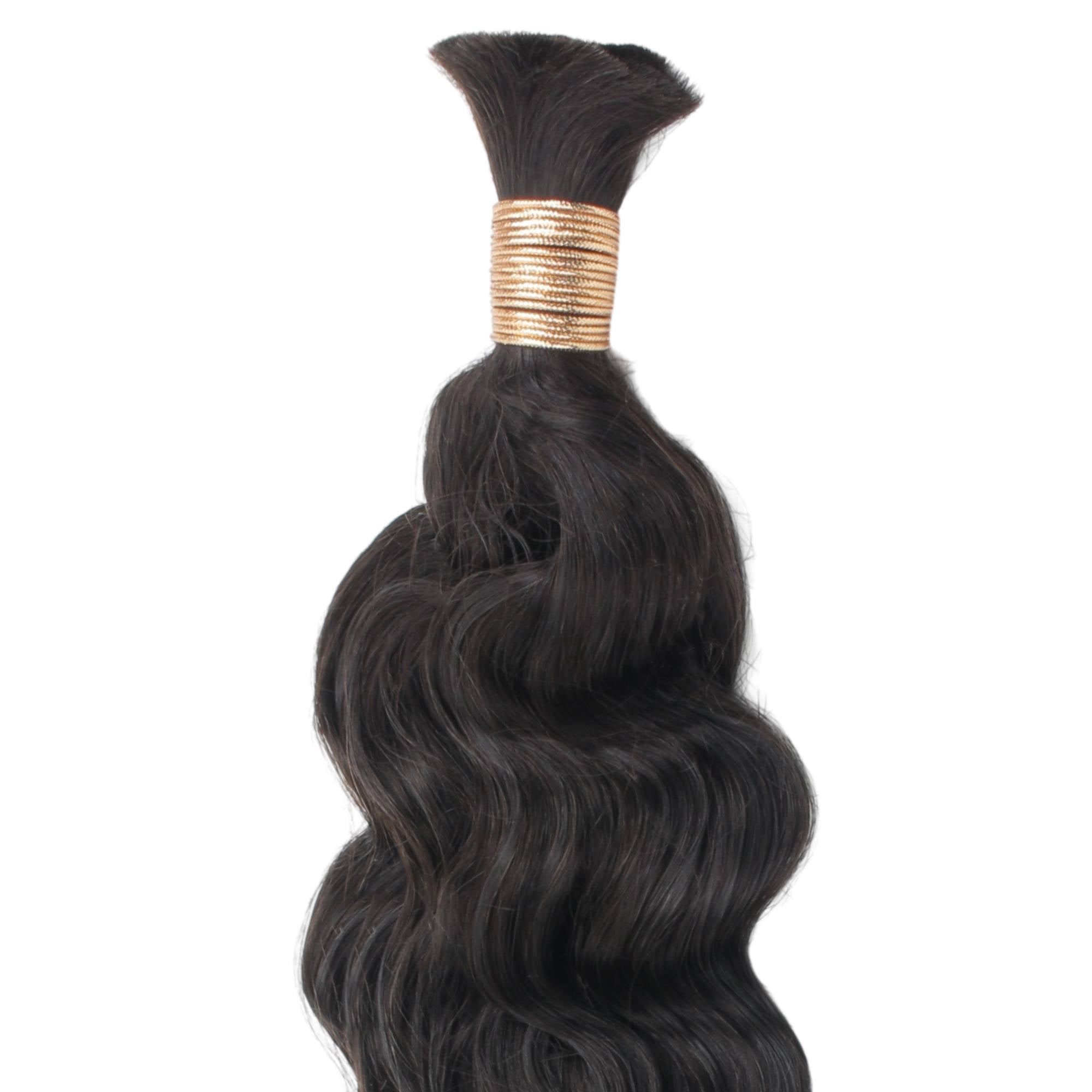 Beach Wave Bulk 100% Human Braiding Hair HookedOnBundles Virgin Hair
