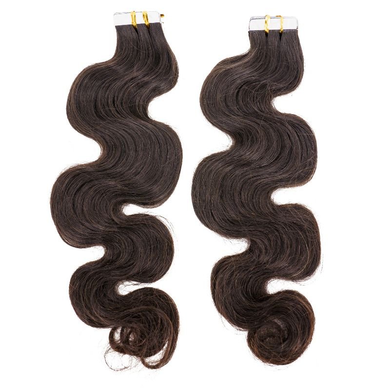 Raw Body Wave 100% Human Hair Tape In Extensions HookedOnBundles Virgin Hair