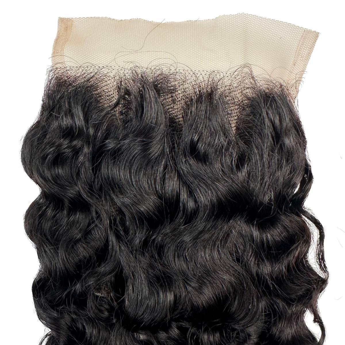 Burmese Curly 4x4 Swiss Lace Closure - HookedOnBundles Virgin Hair