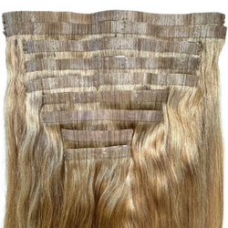 Honey Blonde Seamless Clip-In HookedOnBundles Virgin Hair