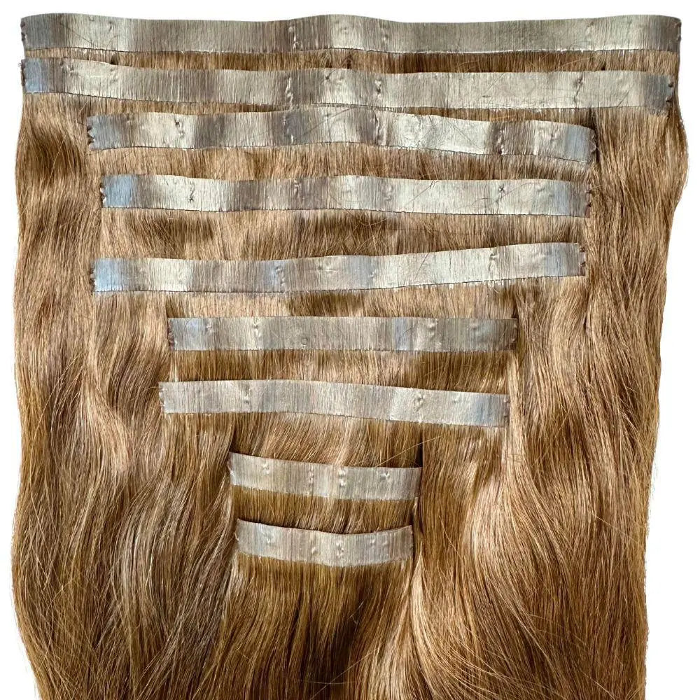 Medium Brown Seamless Clip-In HookedOnBundles Virgin Hair