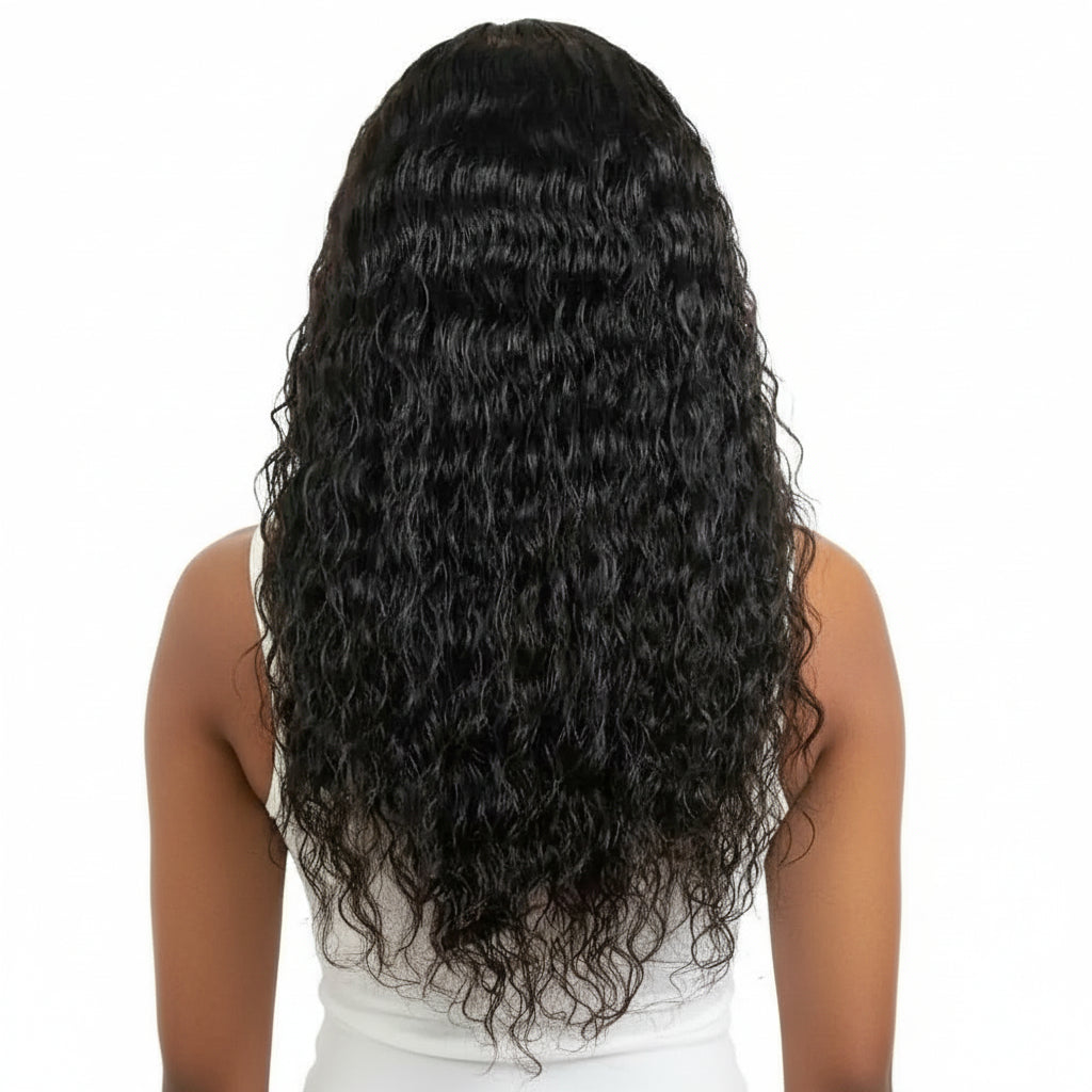 Glueless Wig: Messy Curl With Transparent 4x4 Lace Closure-100% Human Hair - HookedOnBundles Virgin Hair HookedOnBundles Virgin Hair