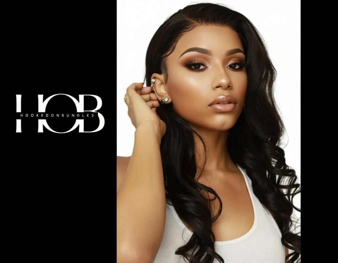HD Glueless Body Wave Lace Frontal Wig ~ 100% Human Hair - HookedOnBundles Virgin Hair HookedOnBundles Virgin Hair