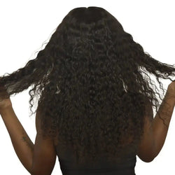HD Glueless Deep Wave Lace Frontal Wig ~ 100% Human Hair - HookedOnBundles Virgin Hair HookedOnBundles Virgin Hair