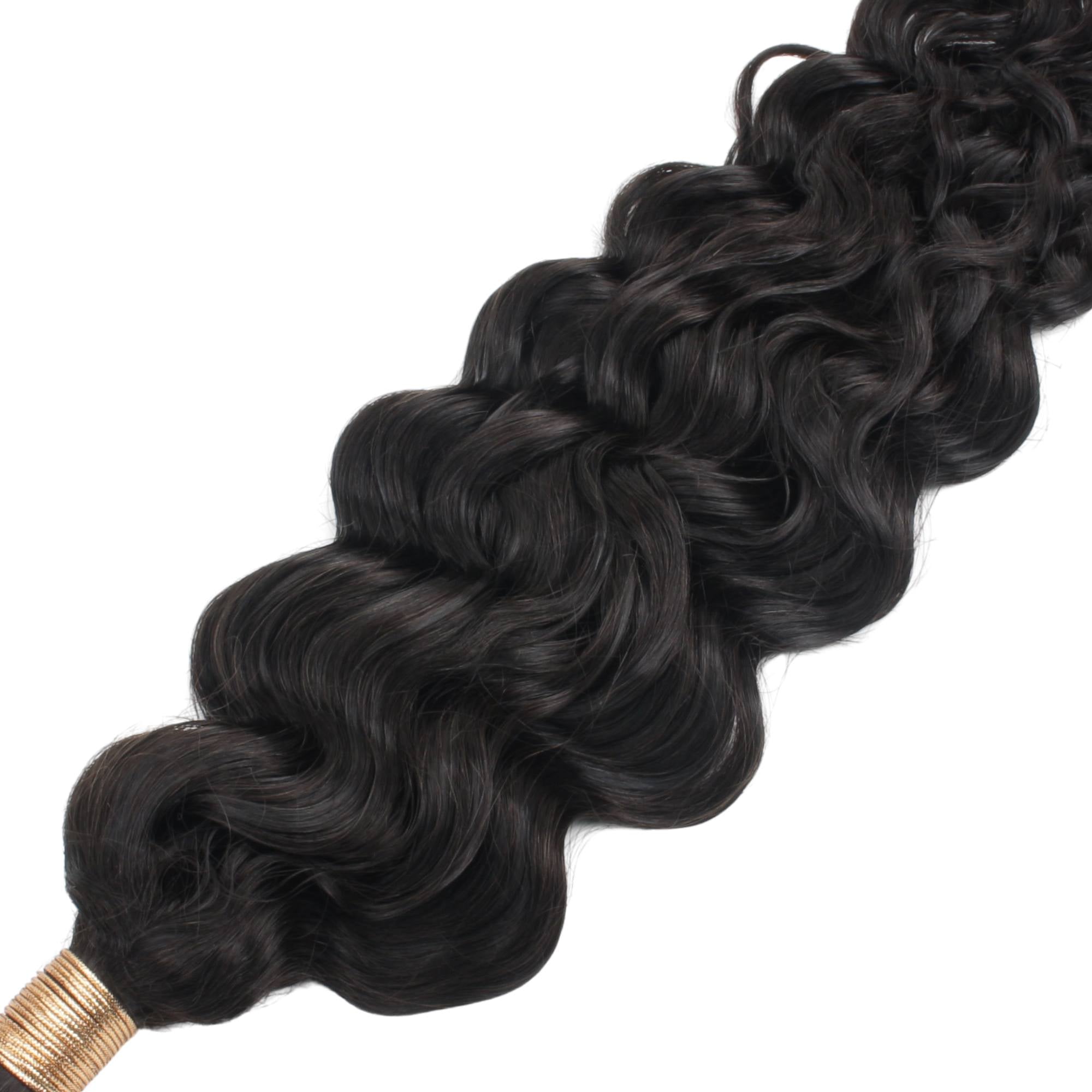 Beach Wave Bulk 100% Human Braiding Hair HookedOnBundles Virgin Hair