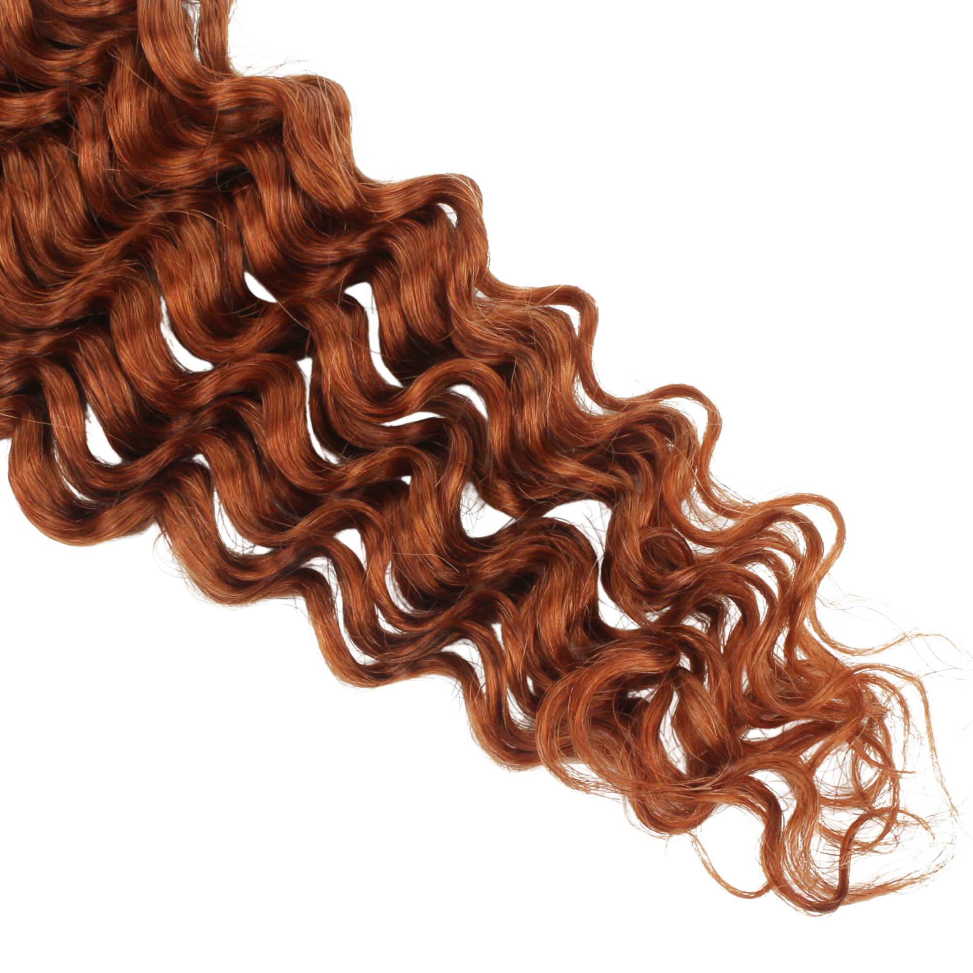 Copper Deep Wave Color 350 Bulk 100% Human Braiding Hair HookedOnBundles Virgin Hair