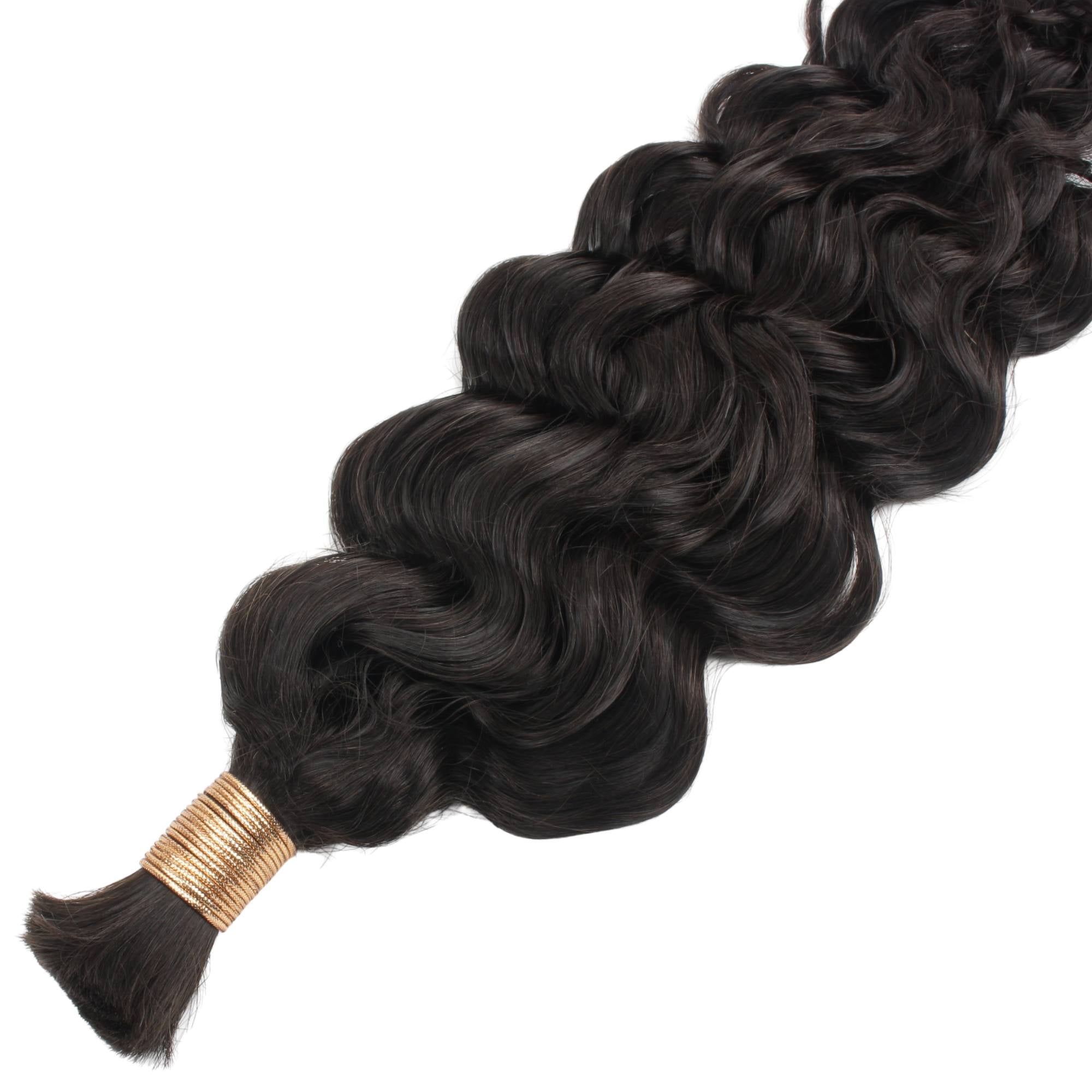 Beach Wave Bulk 100% Human Braiding Hair HookedOnBundles Virgin Hair