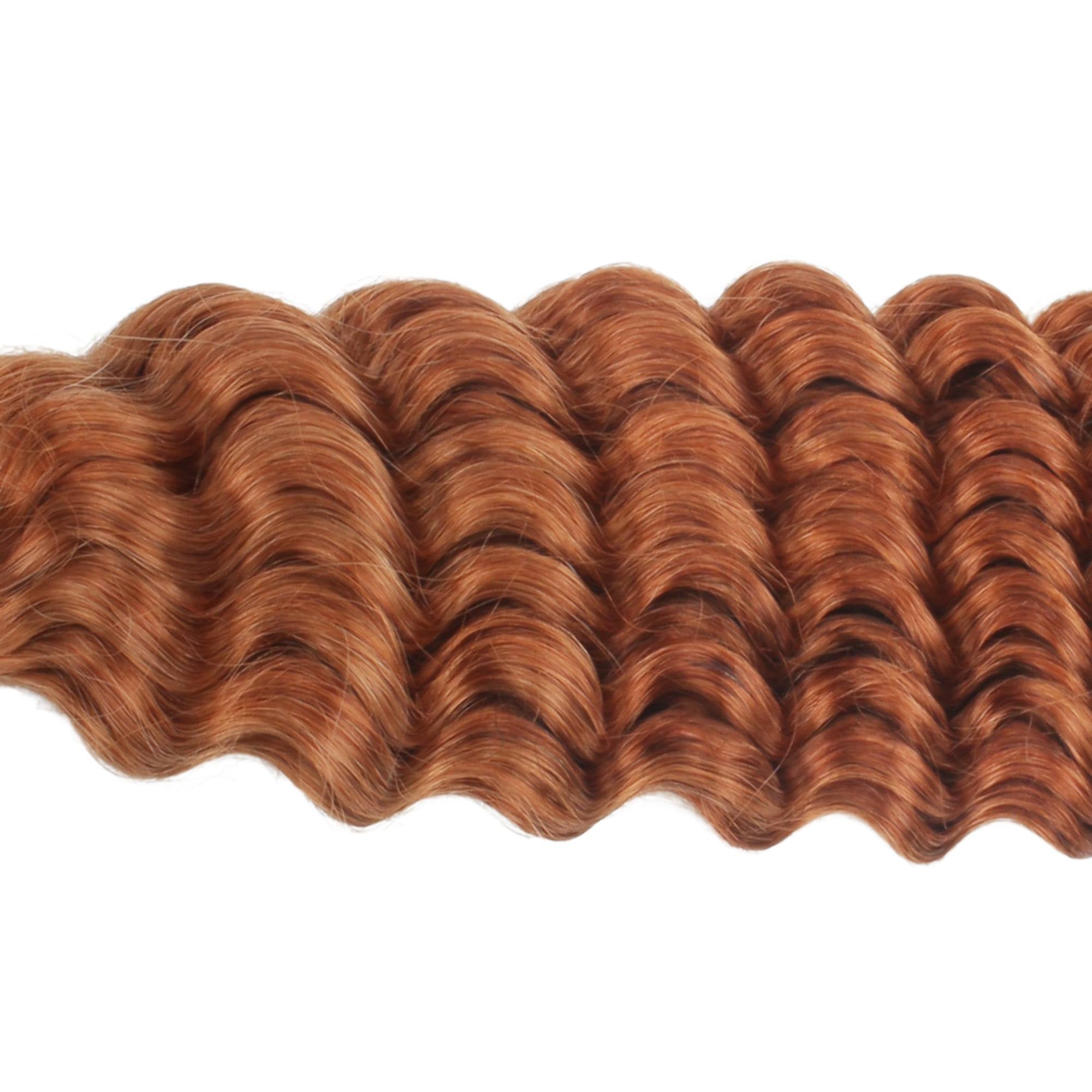 Copper Deep Wave Color 350 Bulk 100% Human Braiding Hair HookedOnBundles Virgin Hair