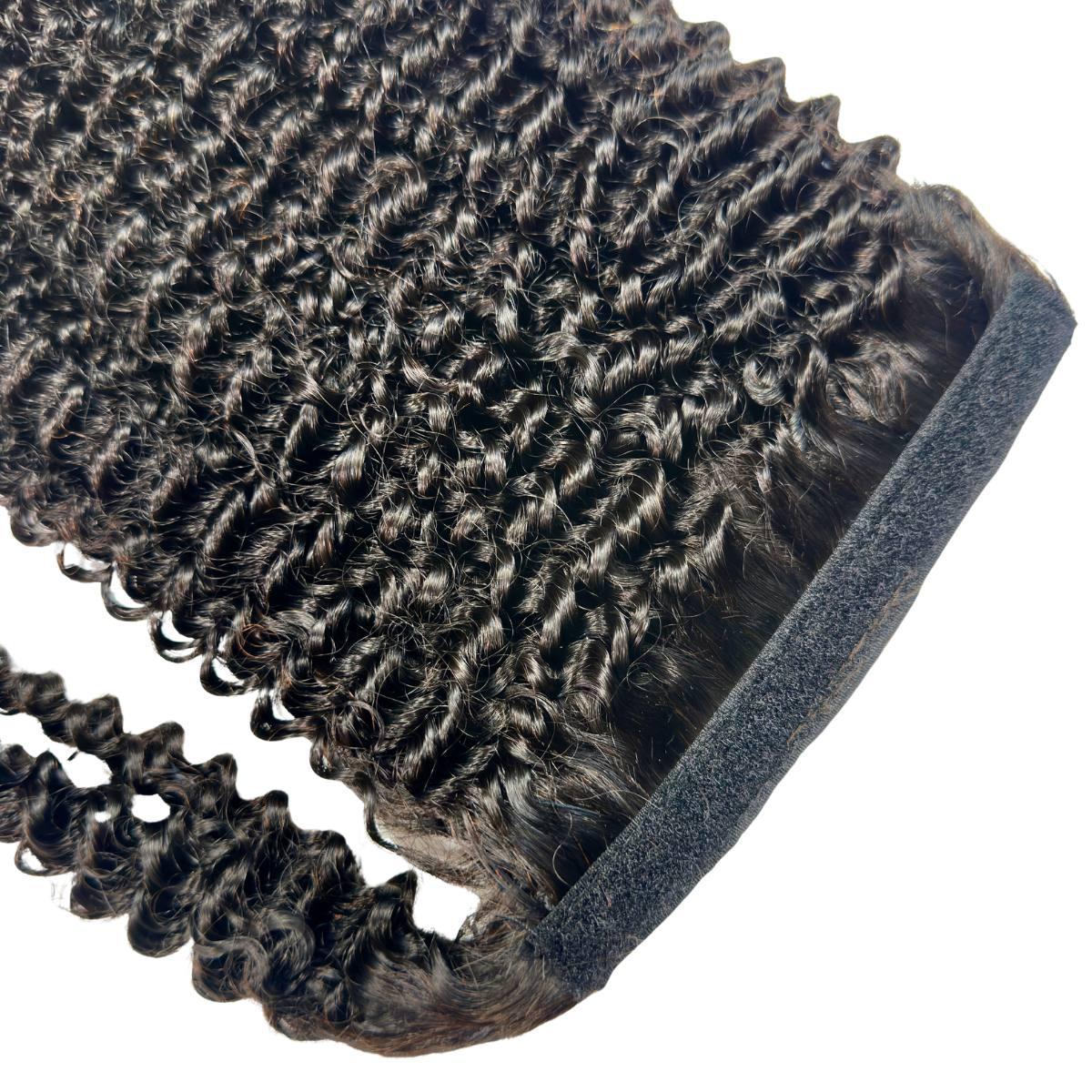 Jerry Curl 100% Human Hair Ponytail Extension - HookedOnBundles Virgin Hair HookedOnBundles Virgin Hair