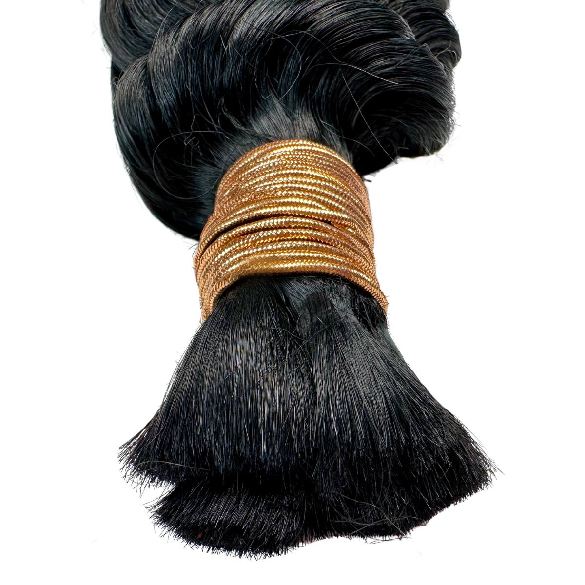 Jet Black Deep Wave Bulk 100% Human Braiding Hair HookedOnBundles Virgin Hair