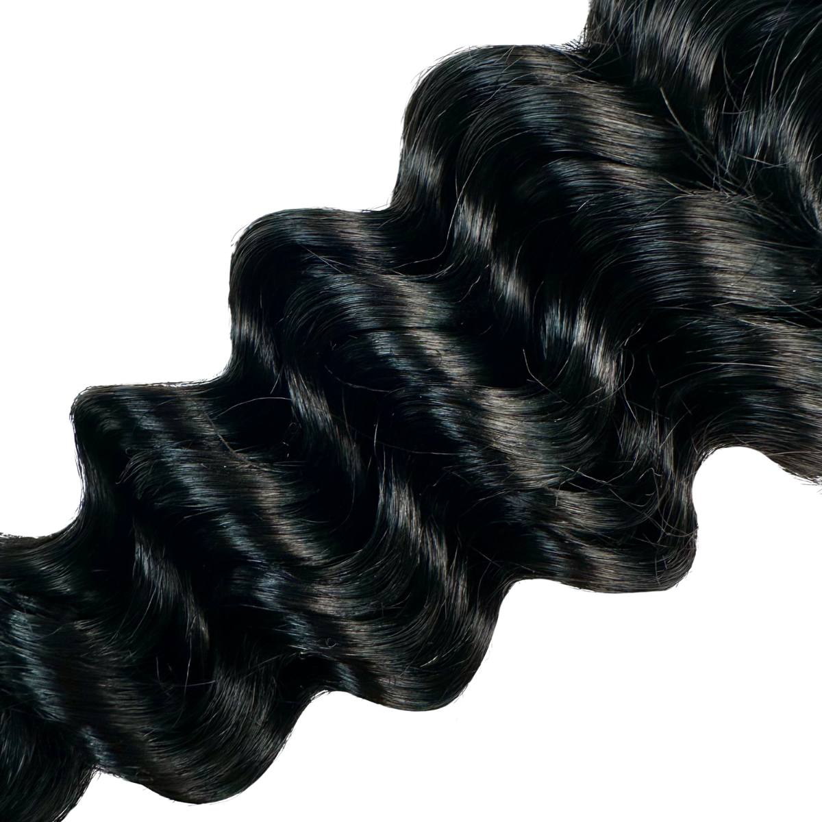 Jet Black Deep Wave Bulk 100% Human Braiding Hair HookedOnBundles Virgin Hair