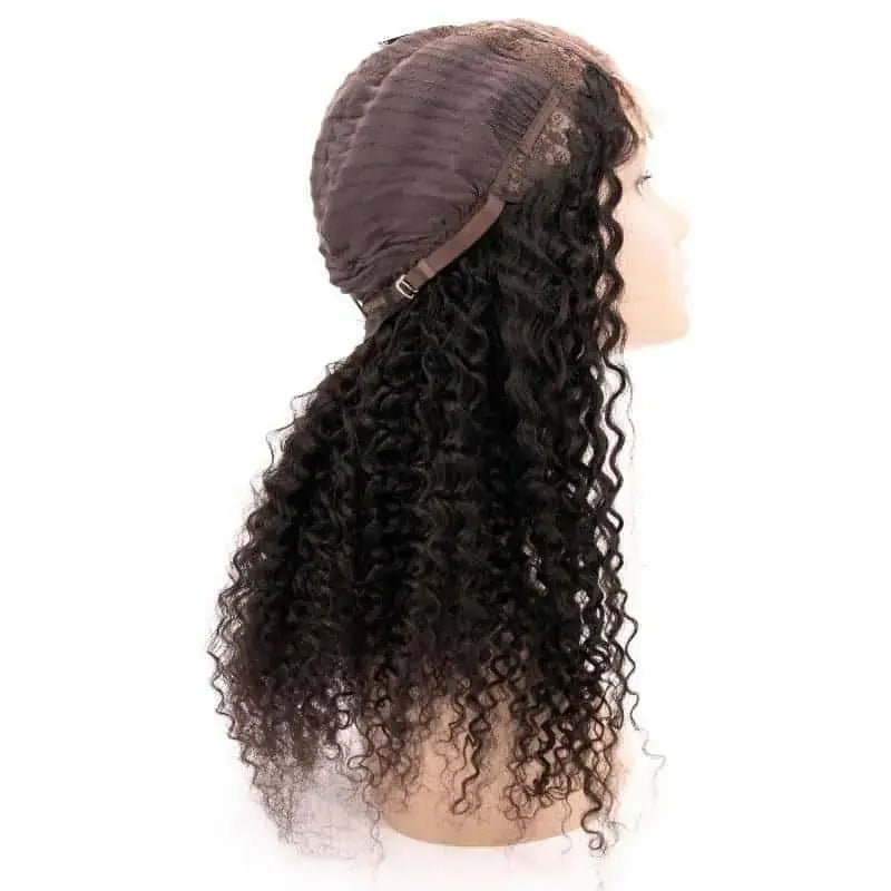 Kinky Curly Transparent Closure Wig ~ 100% Human Hair - HookedOnBundles Virgin Hair HookedOnBundles Virgin Hair