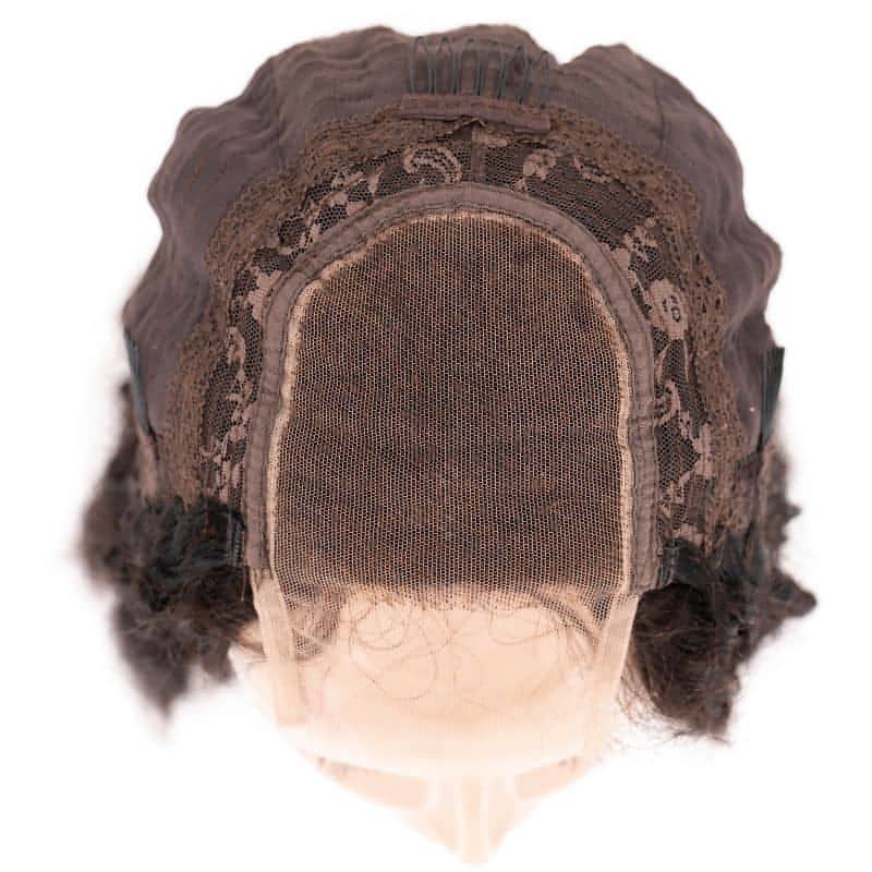 Kinky Curly Transparent Closure Wig ~ 100% Human Hair - HookedOnBundles Virgin Hair HookedOnBundles Virgin Hair